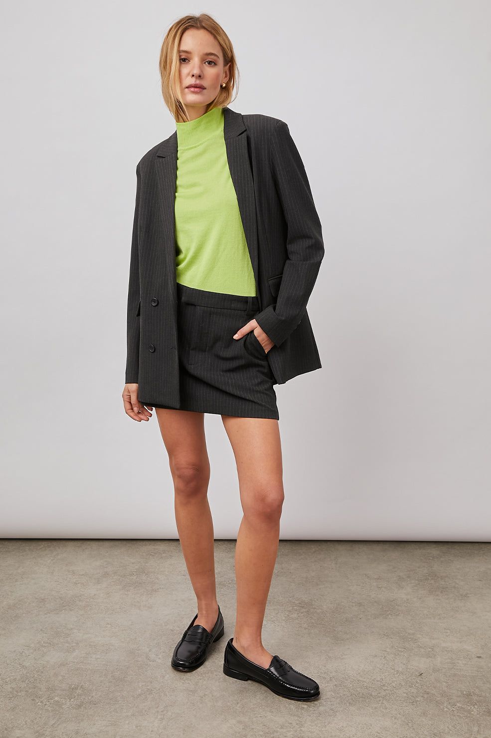 JAC BLAZER - CHARCOAL PINSTRIPE sold by Rails product image thumbnail 3