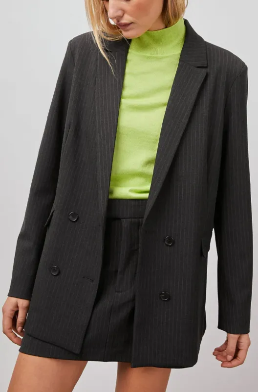JAC BLAZER - CHARCOAL PINSTRIPE sold by Rails