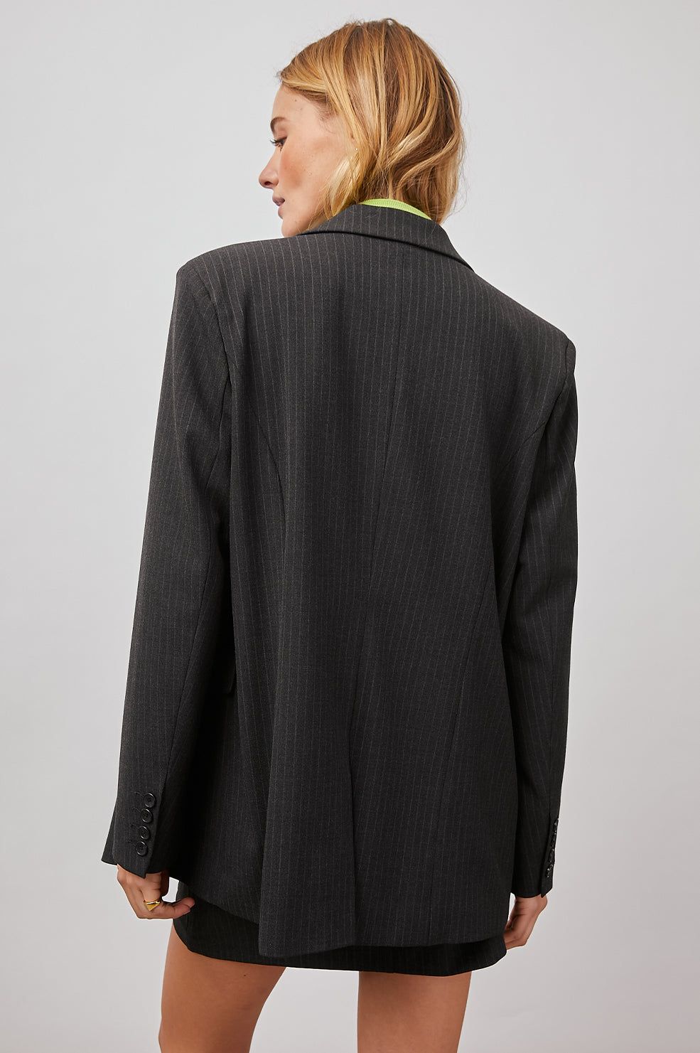 JAC BLAZER - CHARCOAL PINSTRIPE sold by Rails product image thumbnail 4