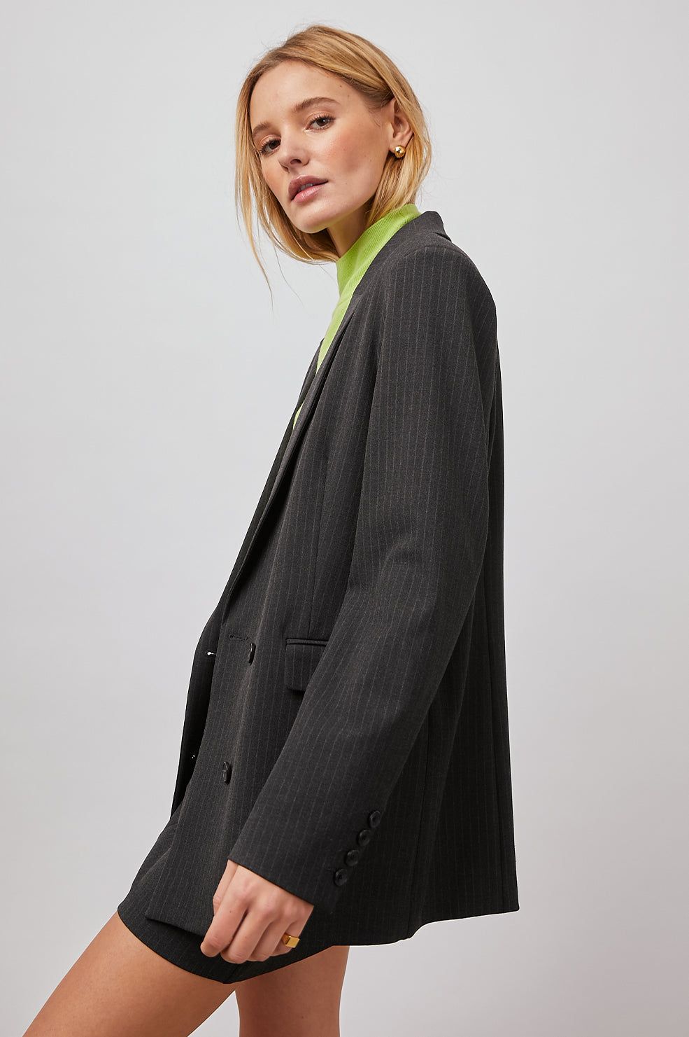 JAC BLAZER - CHARCOAL PINSTRIPE sold by Rails product image thumbnail 2