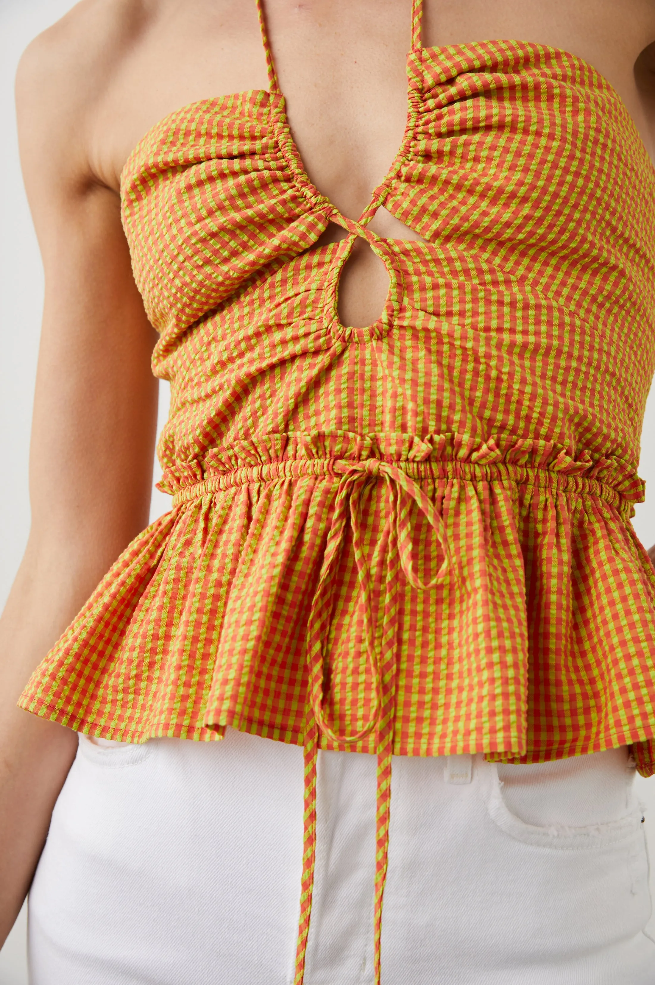 DULCE TOP - CHERRY LIME GINGHAM sold by Rails product image thumbnail 3