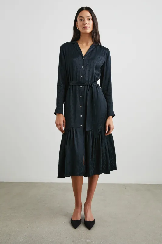 BEATRICE DRESS - ONYX LEOPARD sold by Rails