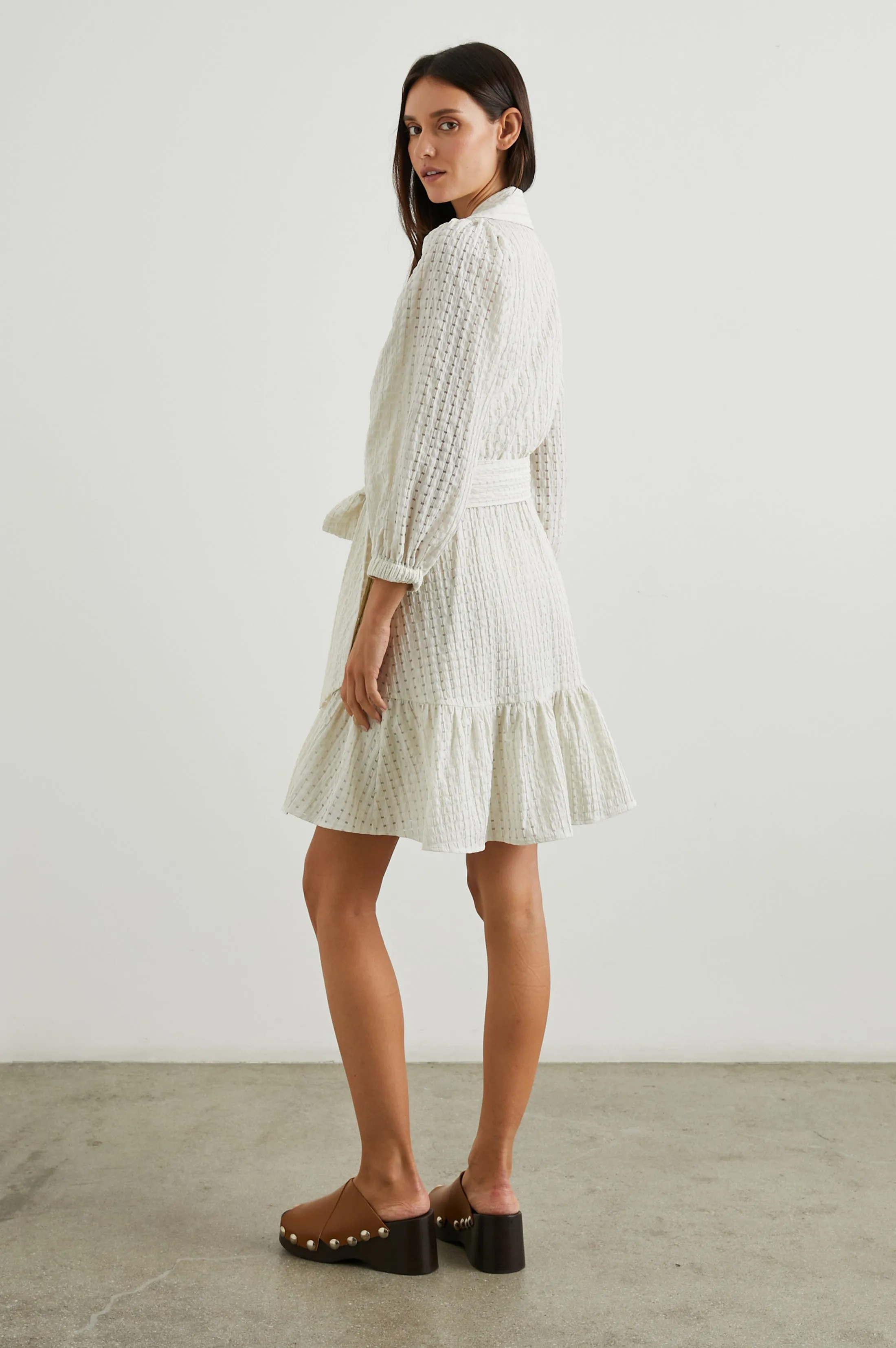 KIARA DRESS - IVORY SEERSUCKER sold by Rails product image thumbnail 4