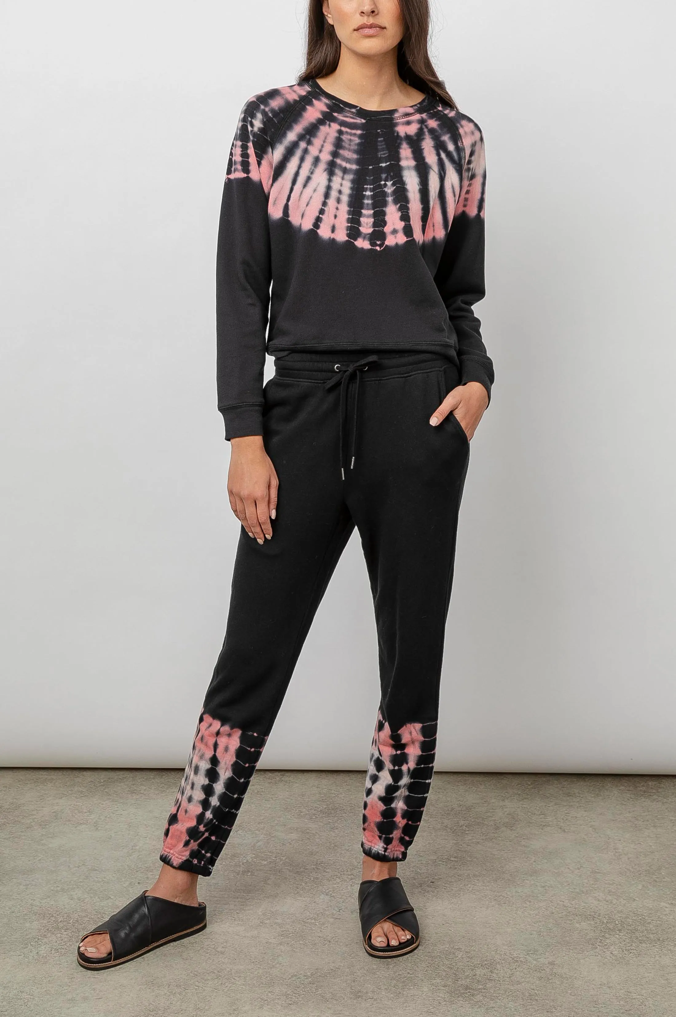 KINGSTON SWEATPANT - BLACK PETAL TIE DYE sold by Rails product image thumbnail 3