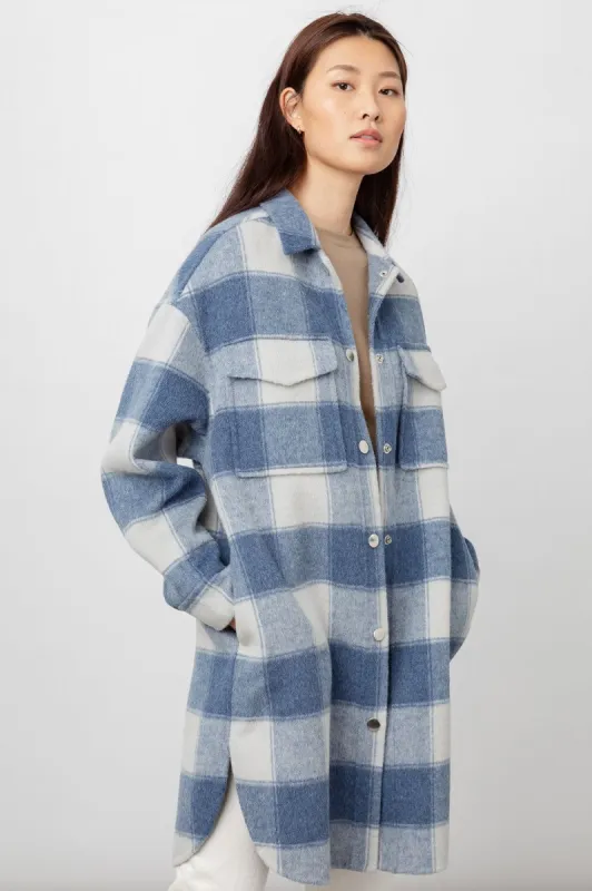 JARO COAT - BLUE BUFFALO CHECK made by Rails