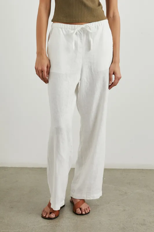 EMMIE PANT - WHITE sold by Rails