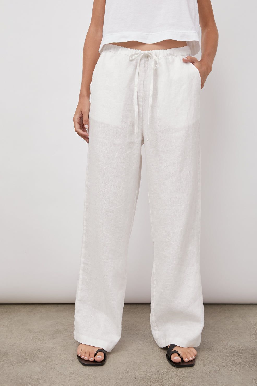 EMMIE PANT - WHITE sold by Rails