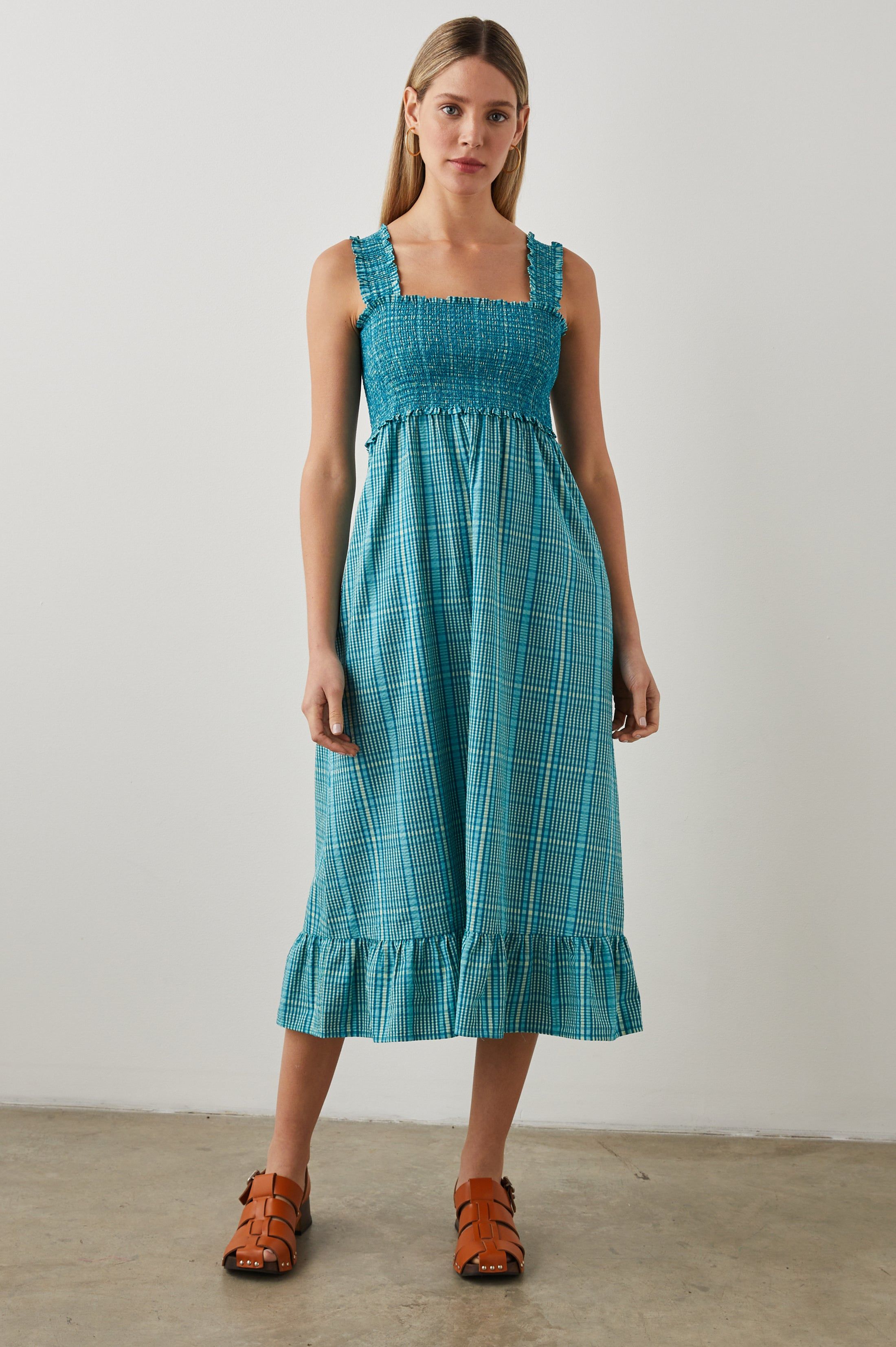 RUMI DRESS - AUGUSTA MINI CHECK sold by Rails