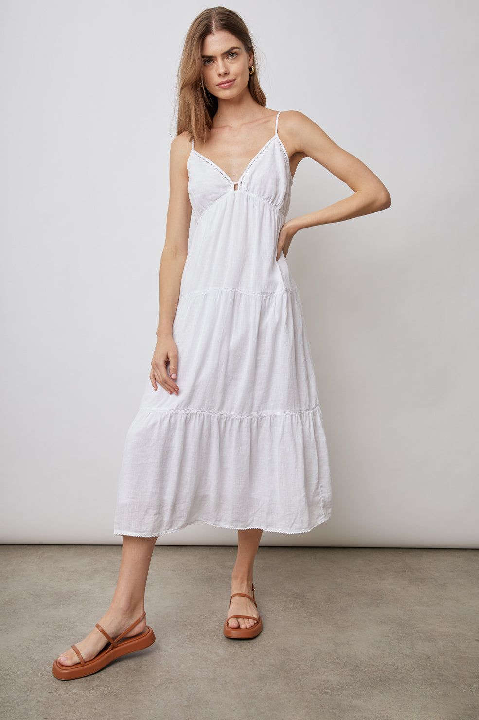 AVRIL DRESS - WHITE LACE DETAIL sold by Rails