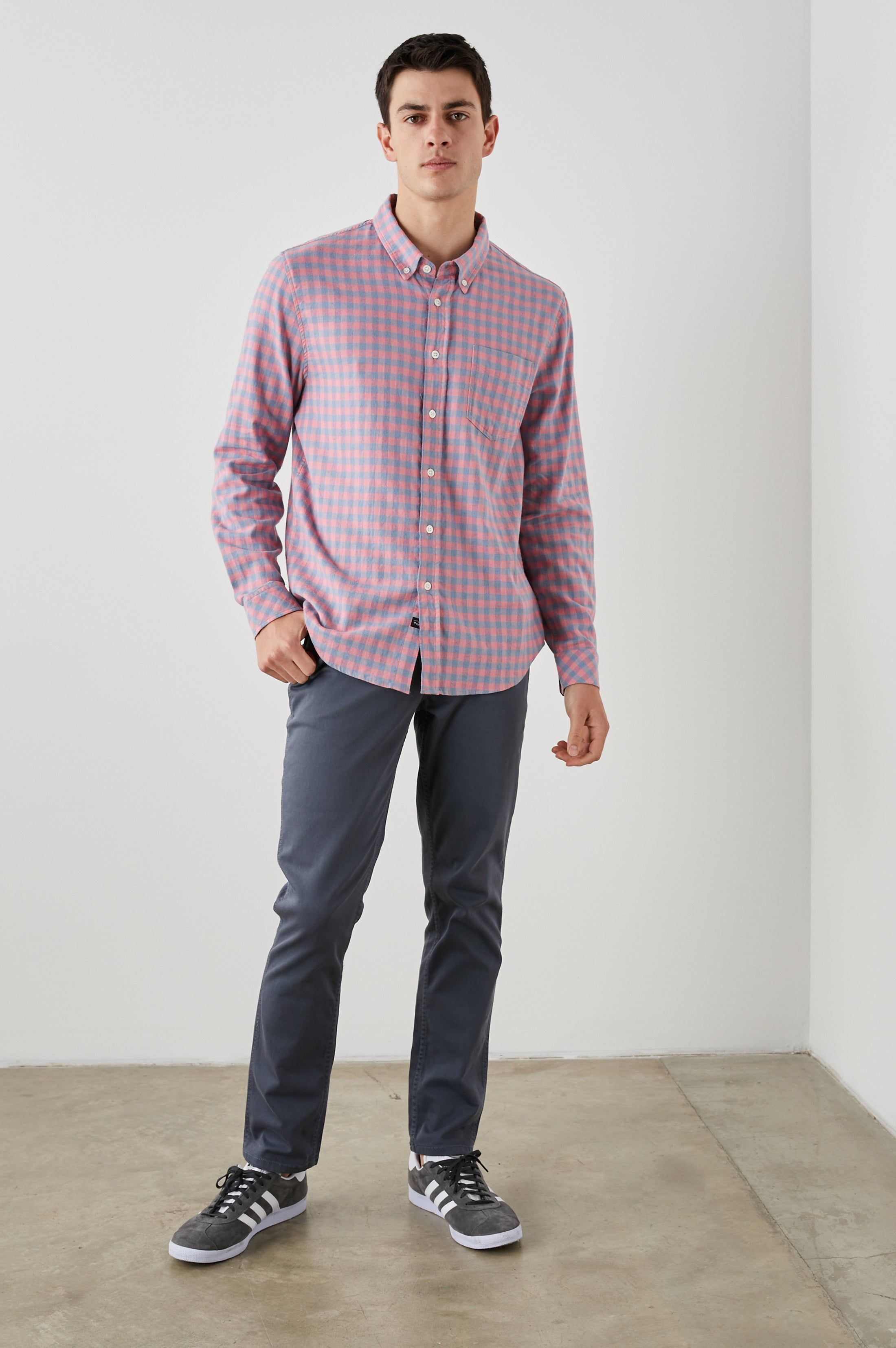REID SHIRT - MELON DENIM MELANGE sold by Rails product image thumbnail 5