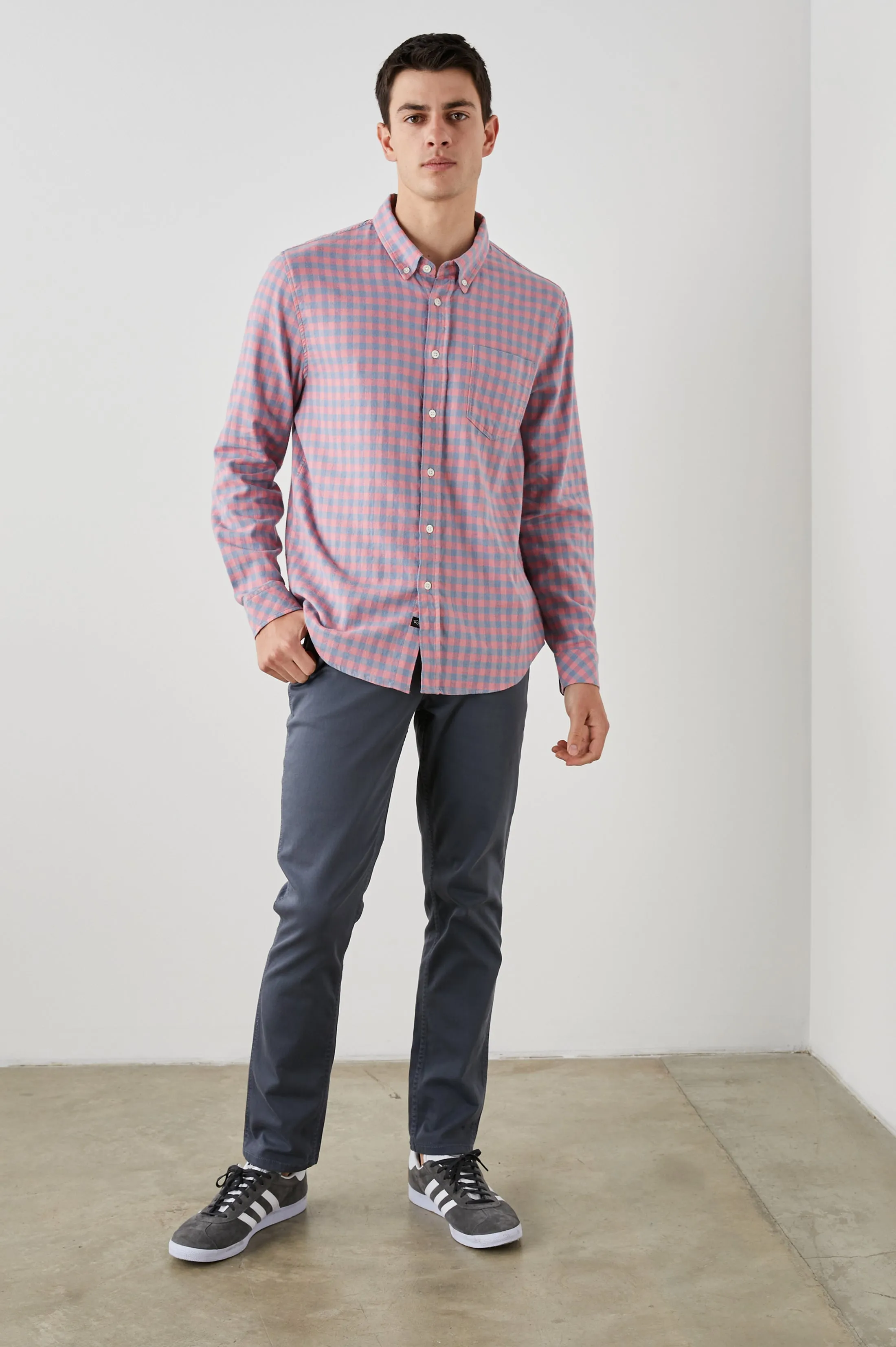 REID SHIRT - MELON DENIM MELANGE sold by Rails product image thumbnail 5