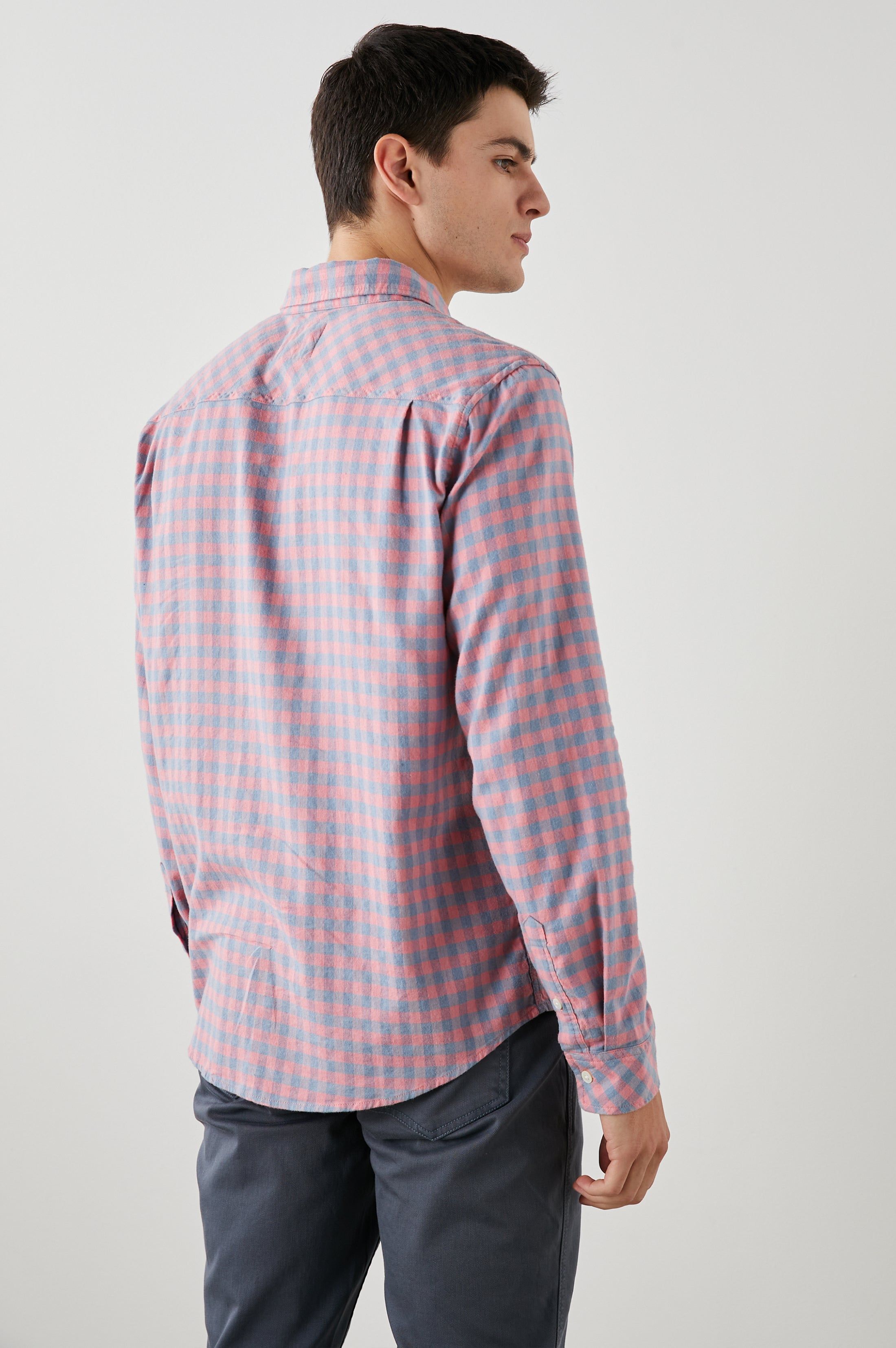 REID SHIRT - MELON DENIM MELANGE sold by Rails product image thumbnail 7