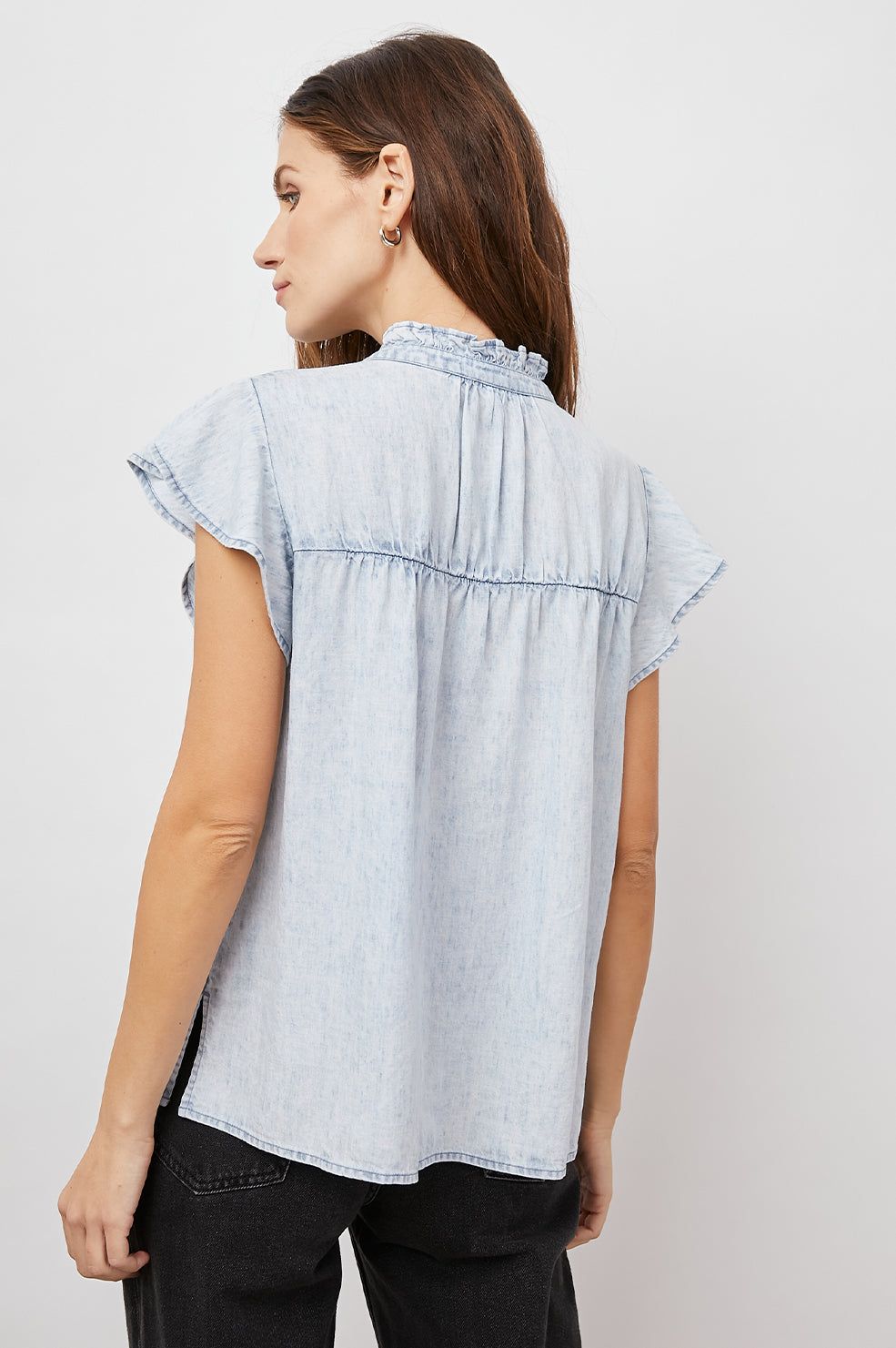 RUTHIE TOP - LIGHT ACID WASH sold by Rails product image thumbnail 5