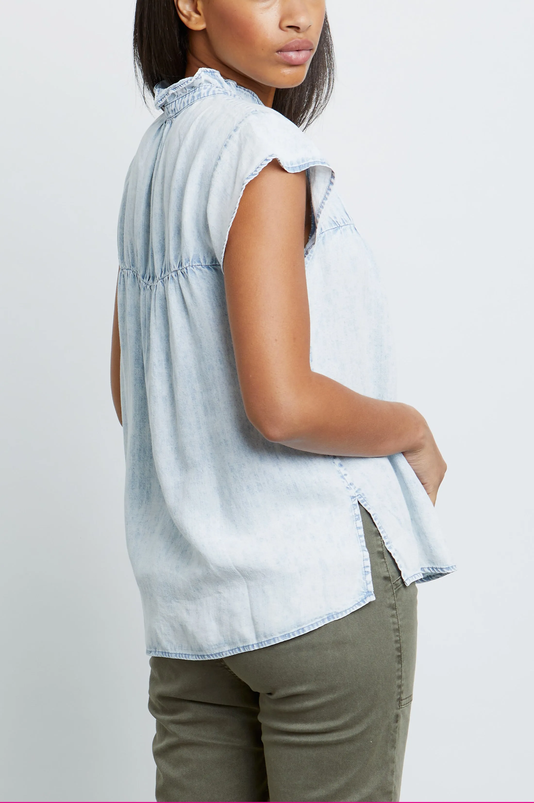 RUTHIE TOP - LIGHT ACID WASH sold by Rails product image thumbnail 3