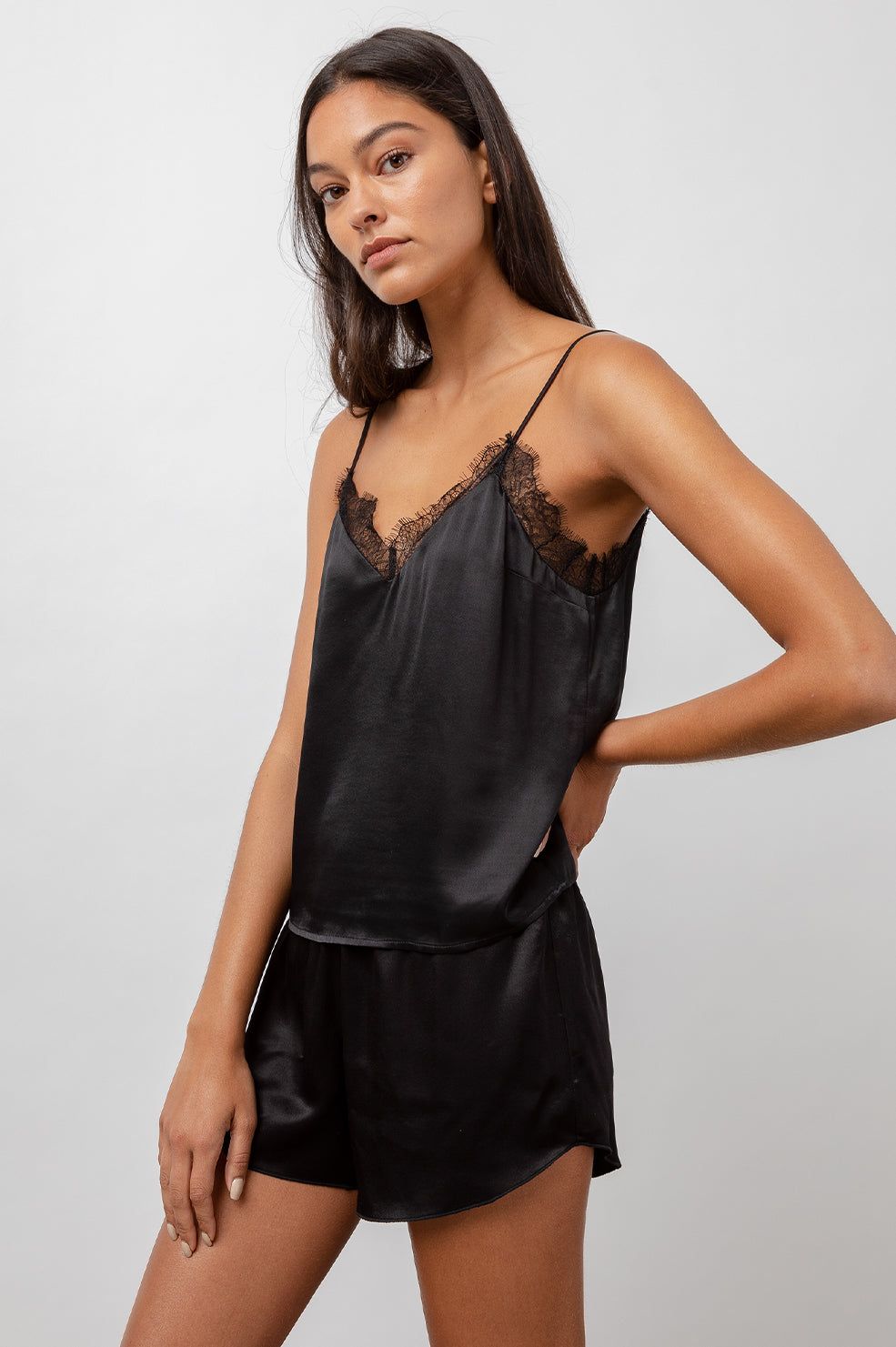 VITA PAJAMA SET - SATIN ONYX sold by Rails