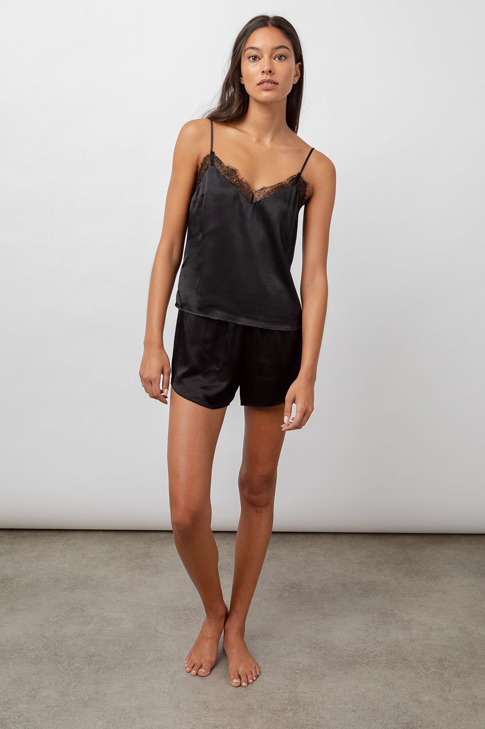 VITA PAJAMA SET - SATIN ONYX sold by Rails product image thumbnail 6