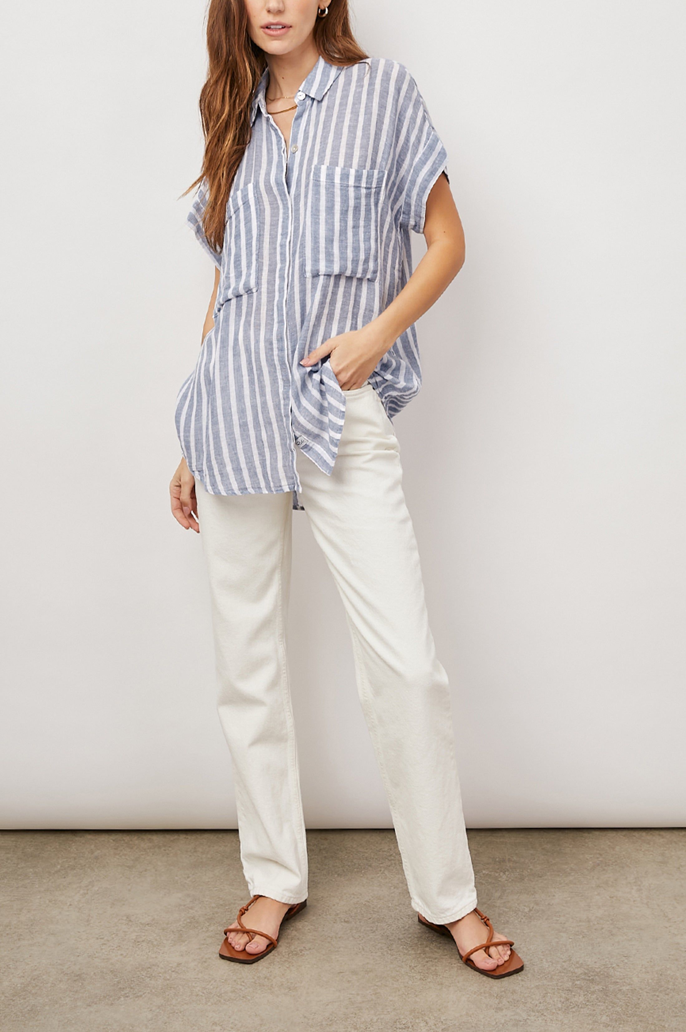 CITO SHIRT - RHONE STRIPE sold by Rails product image thumbnail 3