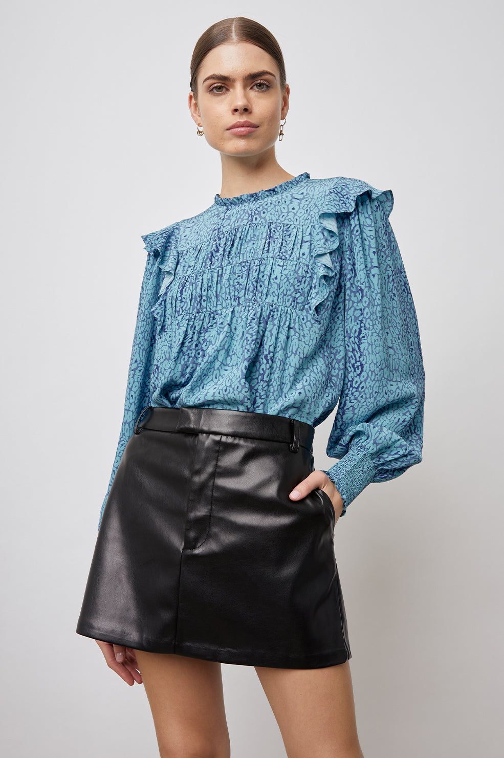 FLORA TOP - JEWEL CHEETAH sold by Rails