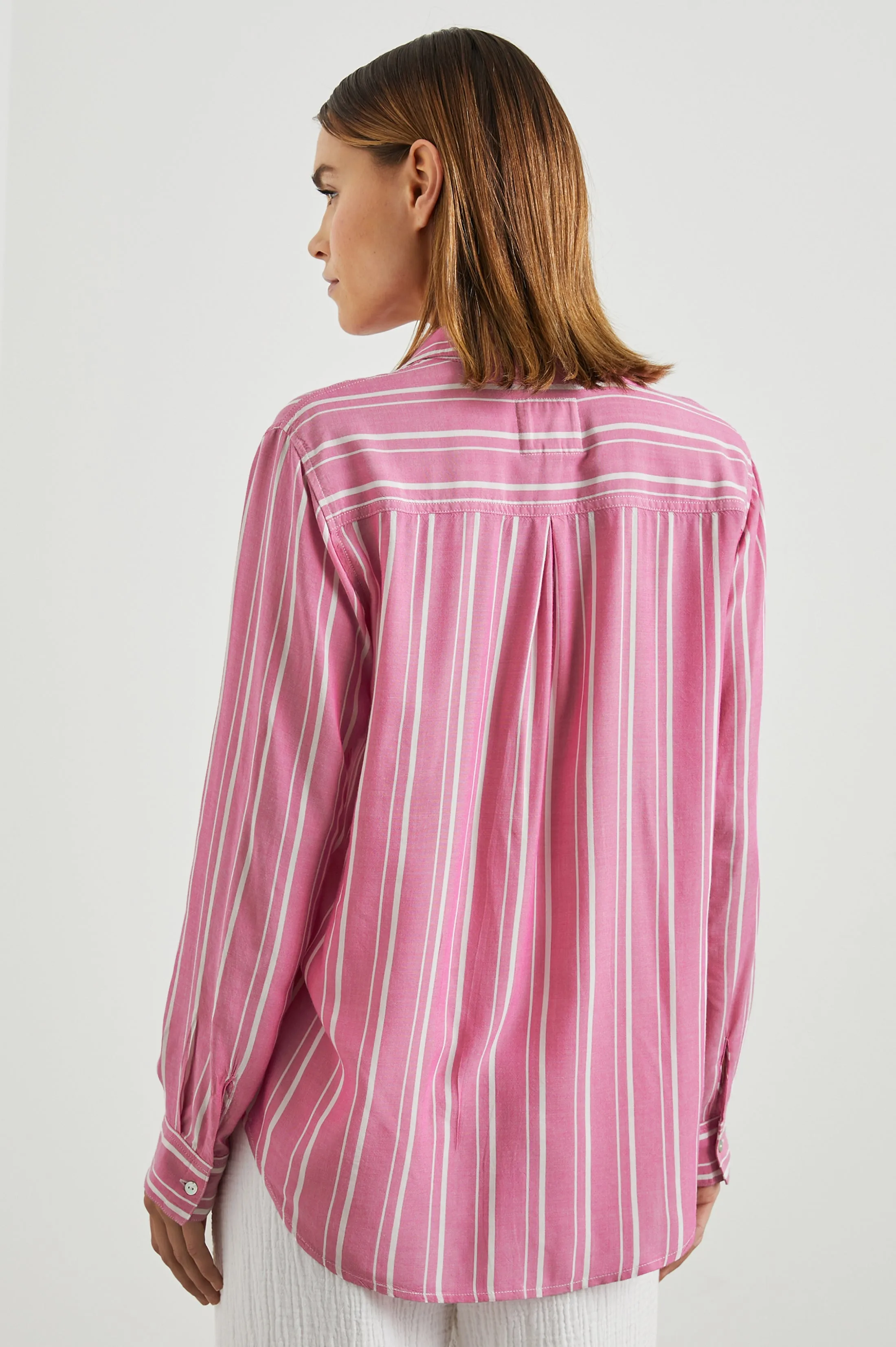 GAIA SHIRT - BERRY STRIPE sold by Rails product image thumbnail 5