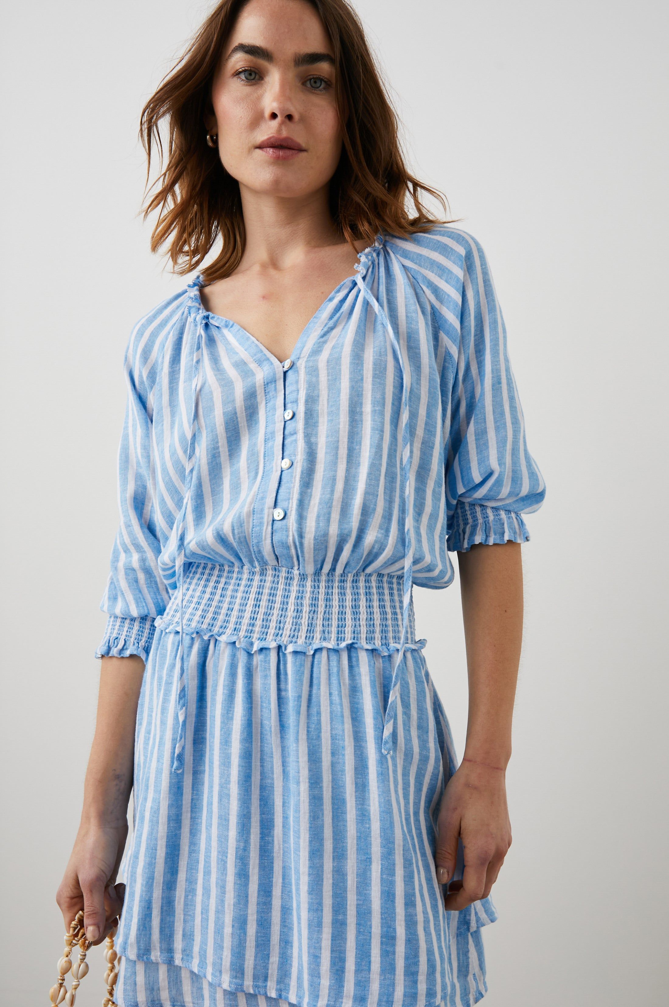 CRYSTAL DRESS - LAKE STRIPE sold by Rails product image thumbnail 3