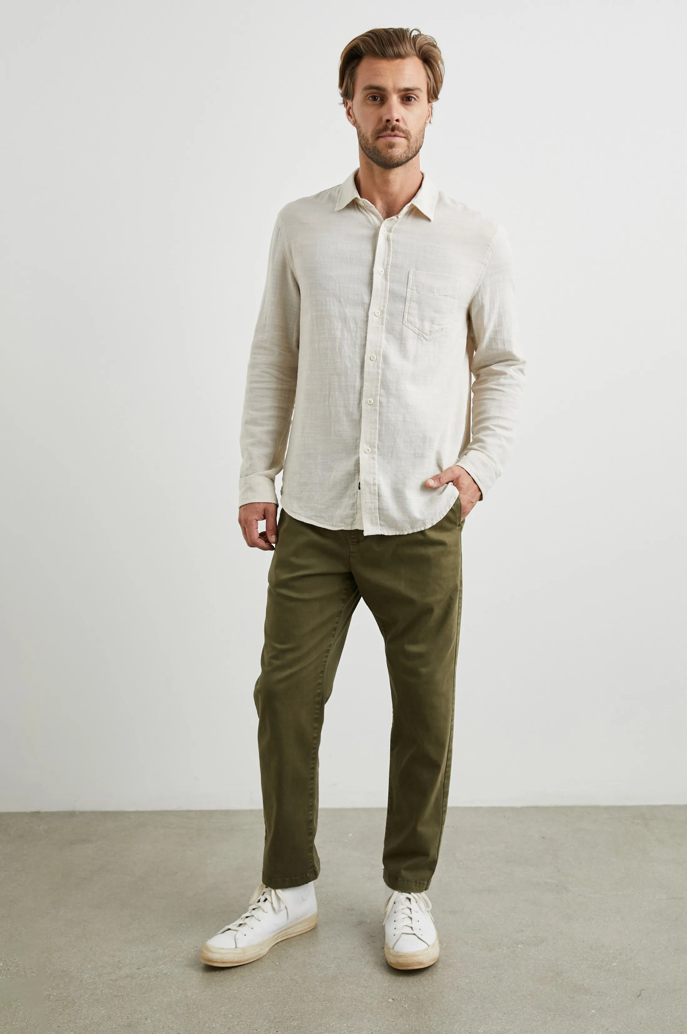 WYATT SHIRT - HUMMUS sold by Rails product image thumbnail 3