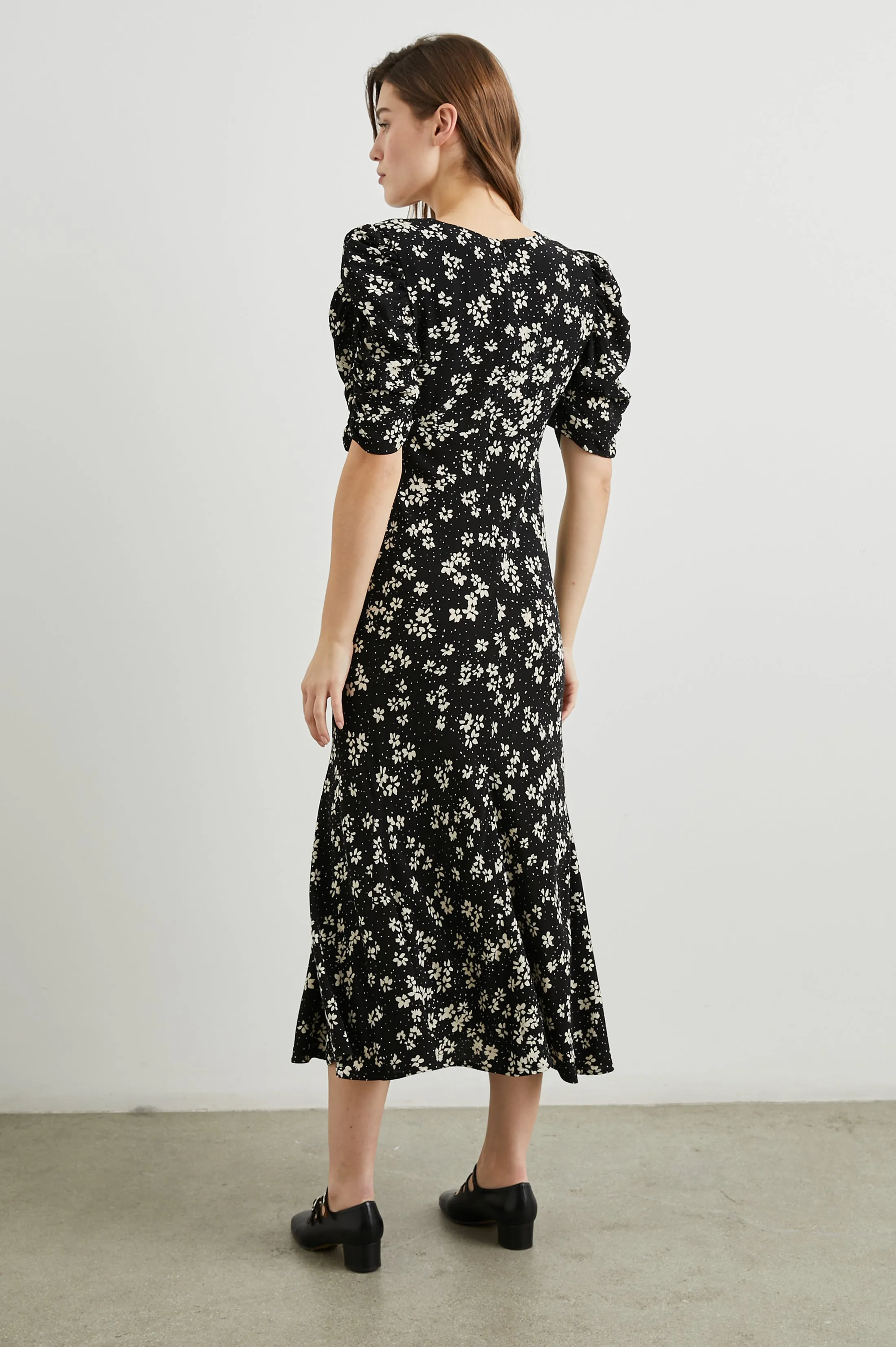 ZARIAH DRESS - NOIR FLORAL sold by Rails product image thumbnail 4