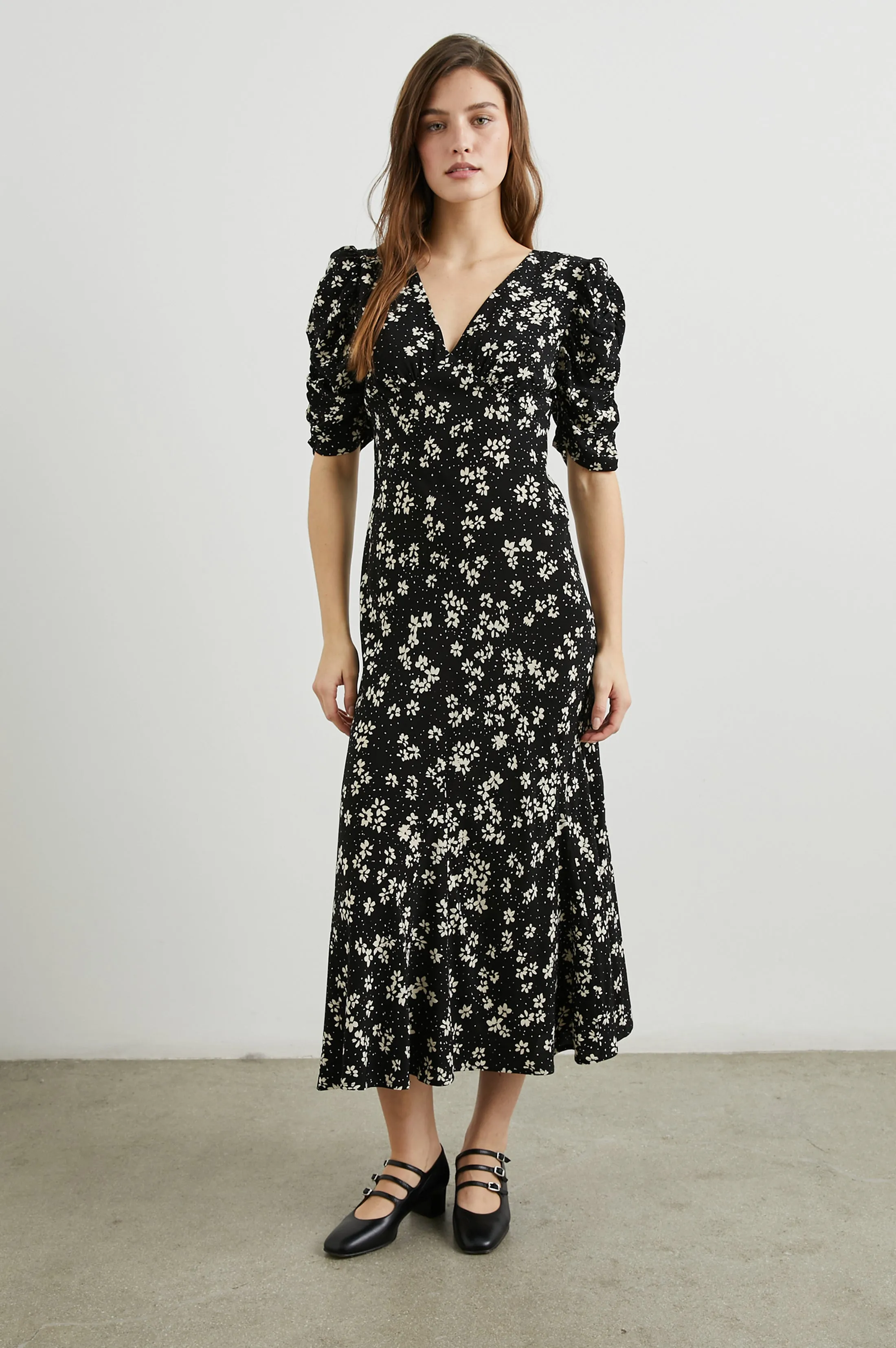 ZARIAH DRESS - NOIR FLORAL sold by Rails