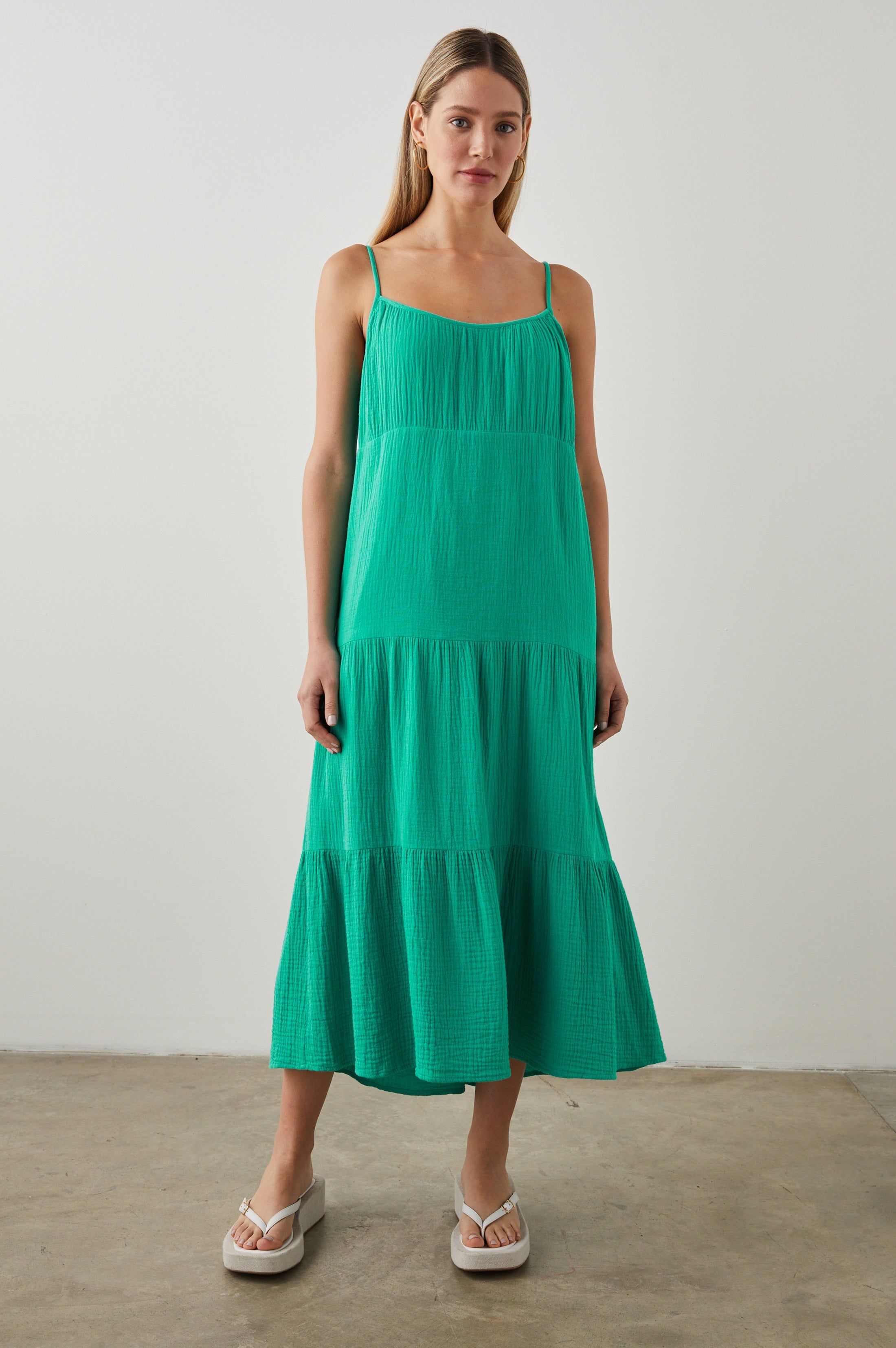 BLAKELY DRESS - EMERALD sold by Rails product image thumbnail 3