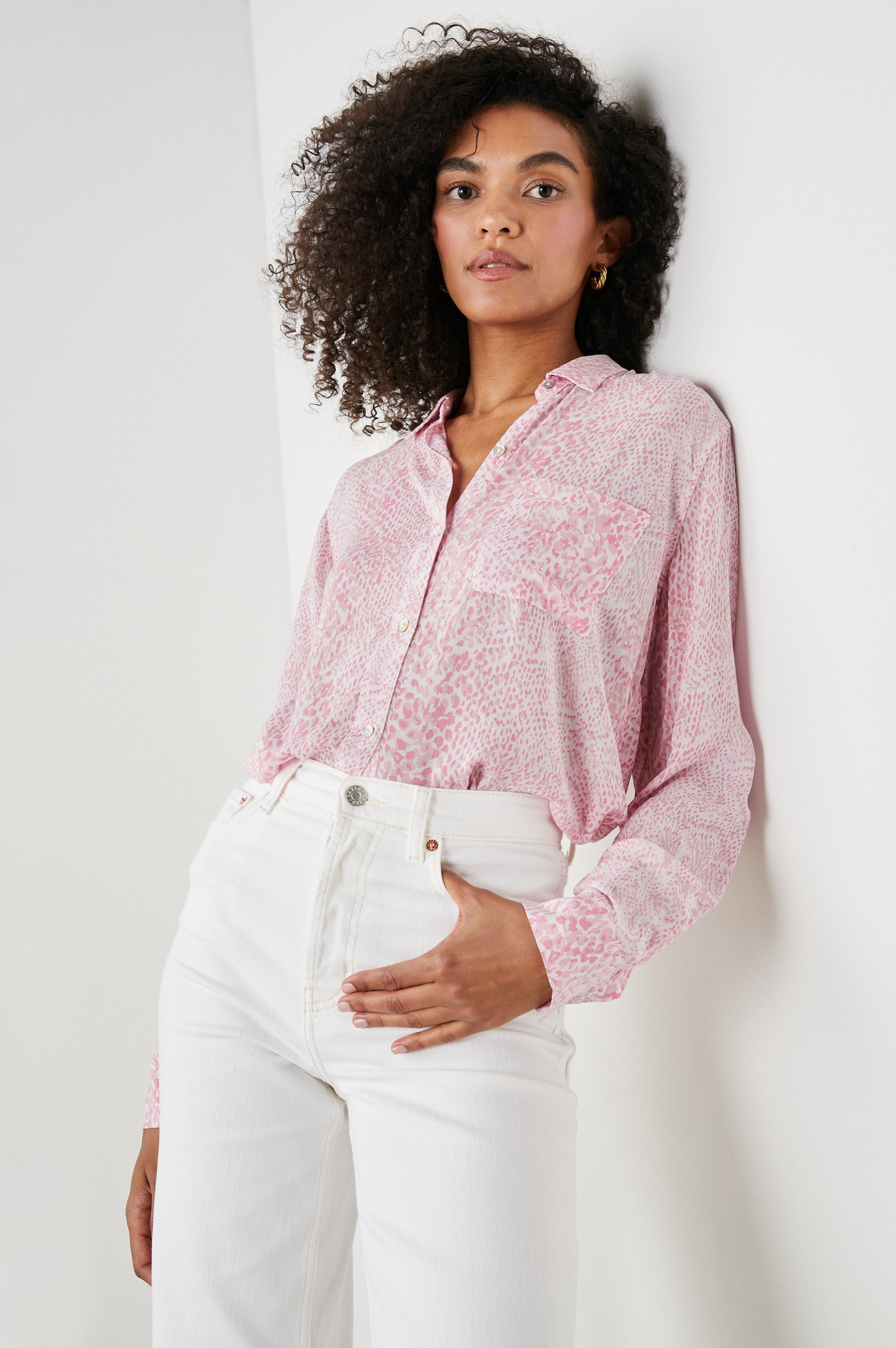 JOSEPHINE SHIRT - PINK BOA sold by Rails product image thumbnail 5