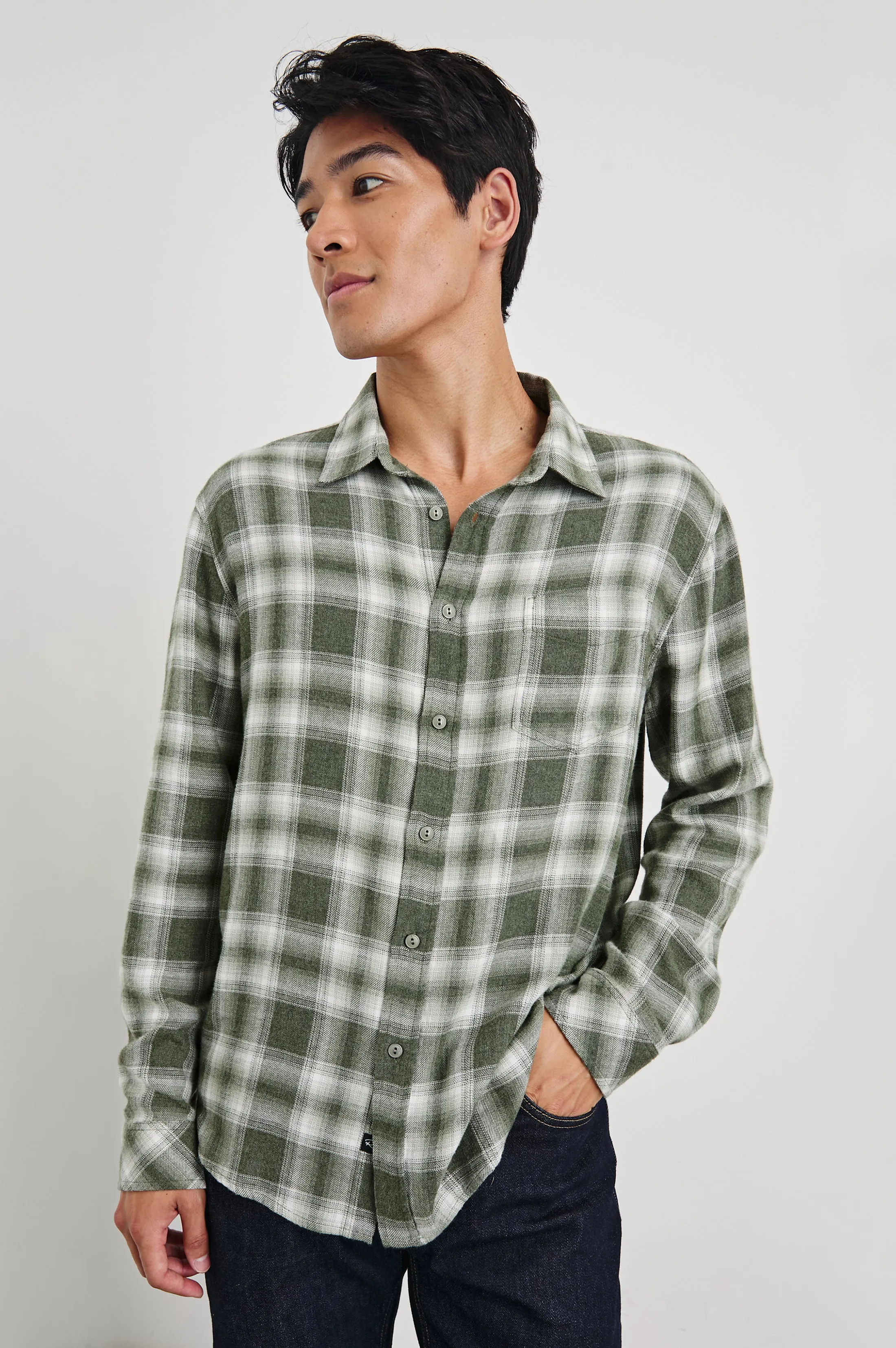LENNOX SHIRT - DEEP MEADOW WHITE sold by Rails product image thumbnail 5