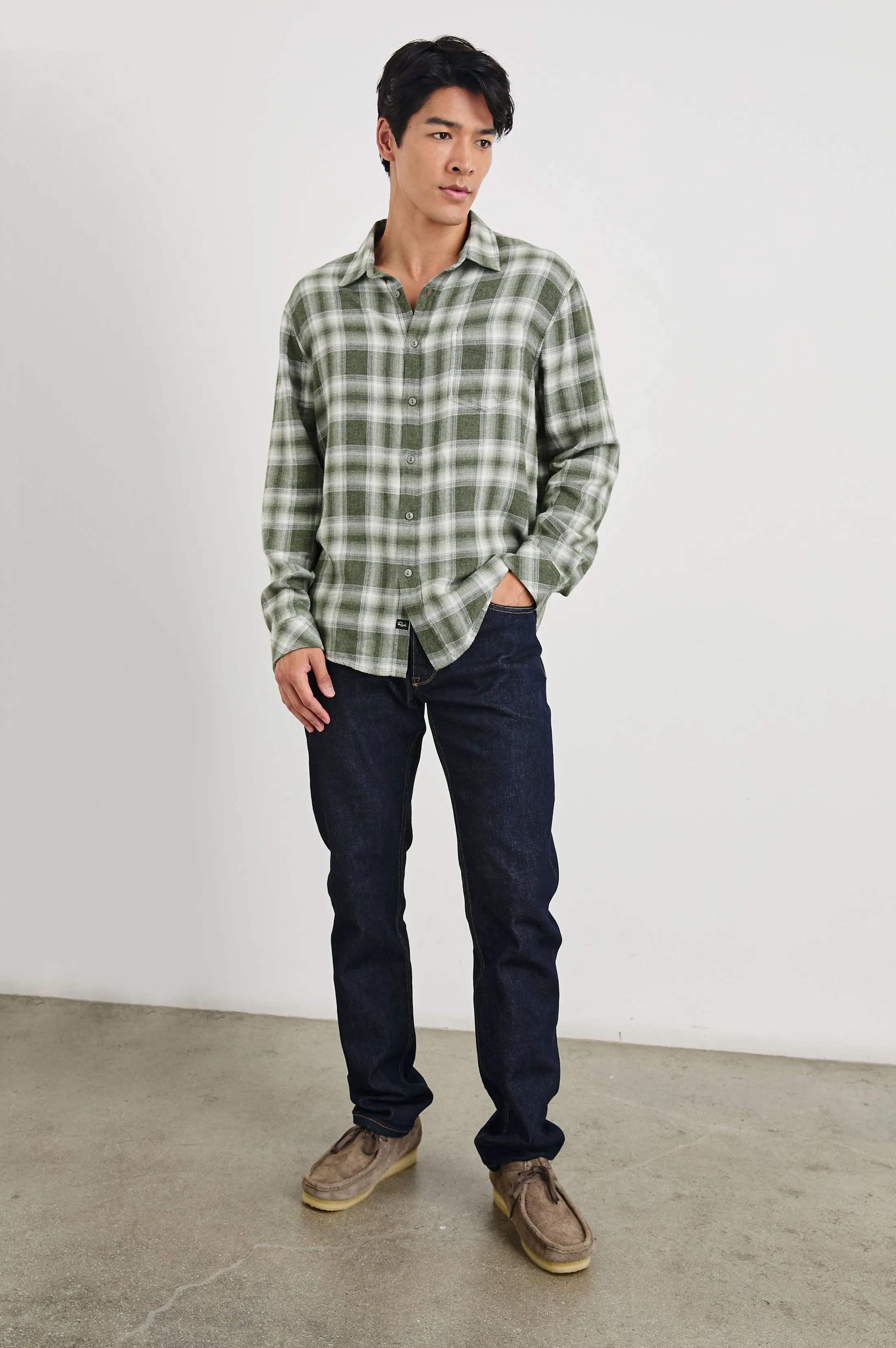 LENNOX SHIRT - DEEP MEADOW WHITE sold by Rails product image thumbnail 3