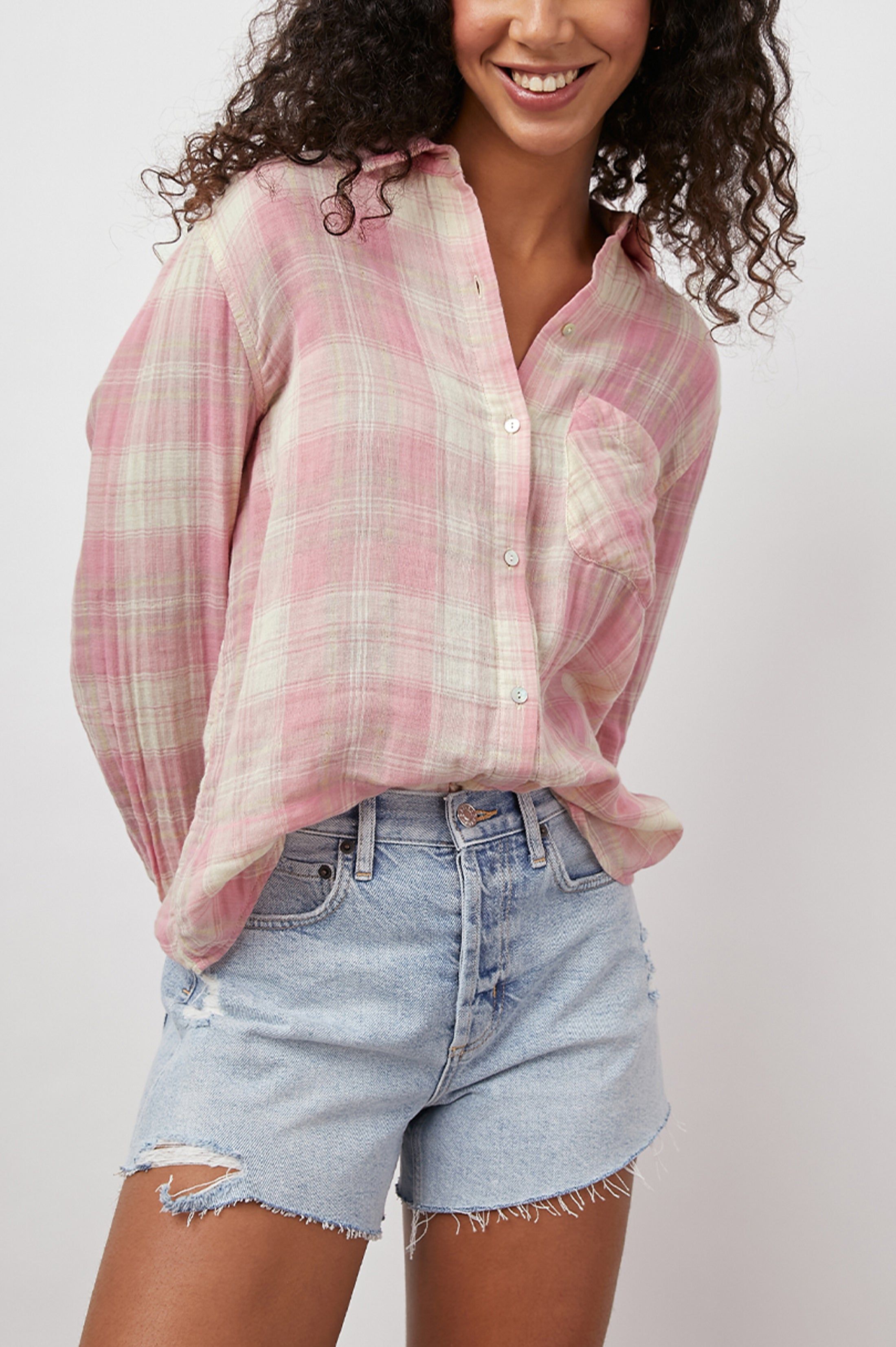 ELLIS SHIRT - ROSE SAND IVORY sold by Rails product image thumbnail 4