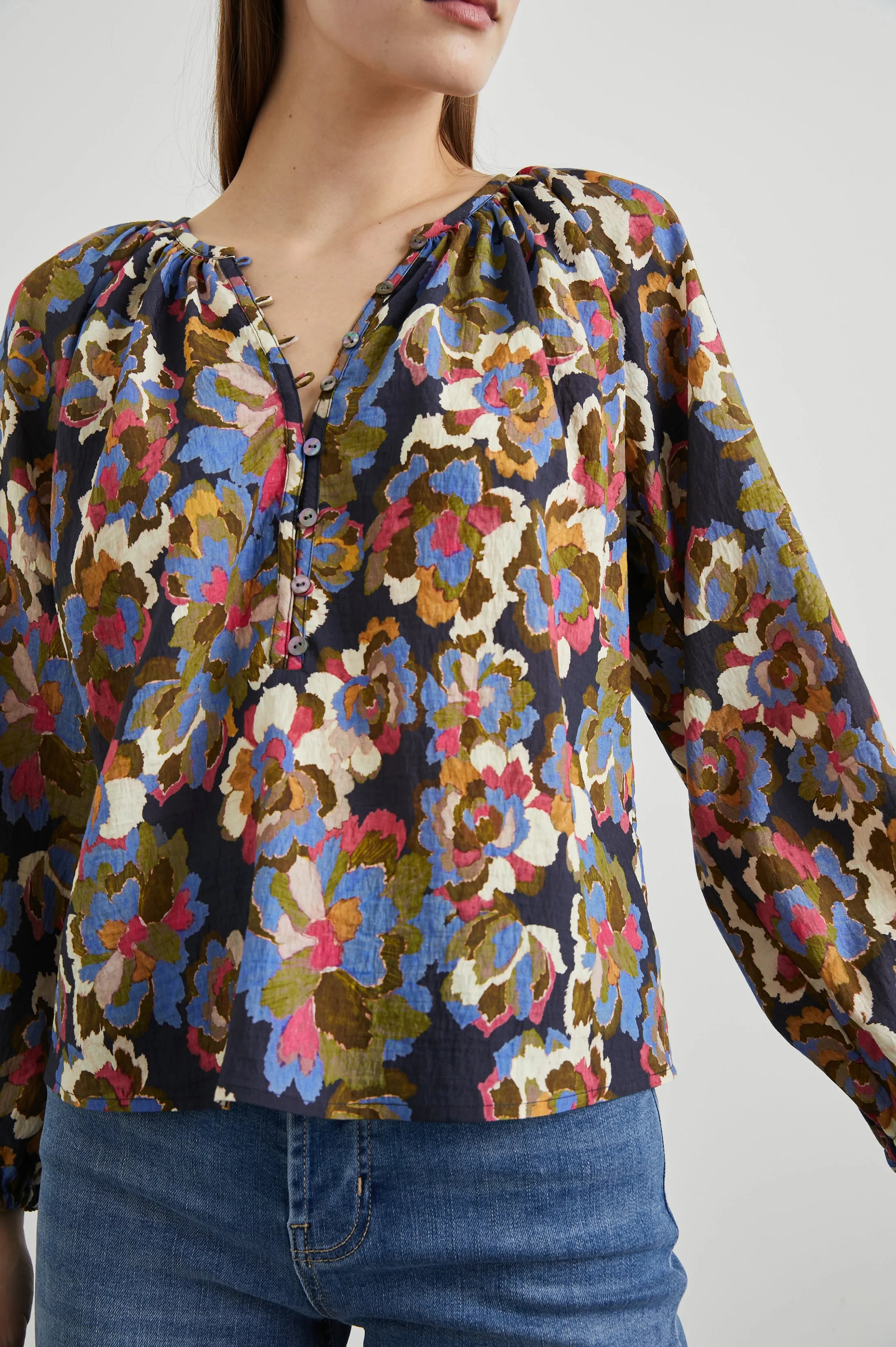 INDI TOP - NAVY WILDFLOWER sold by Rails product image thumbnail 2