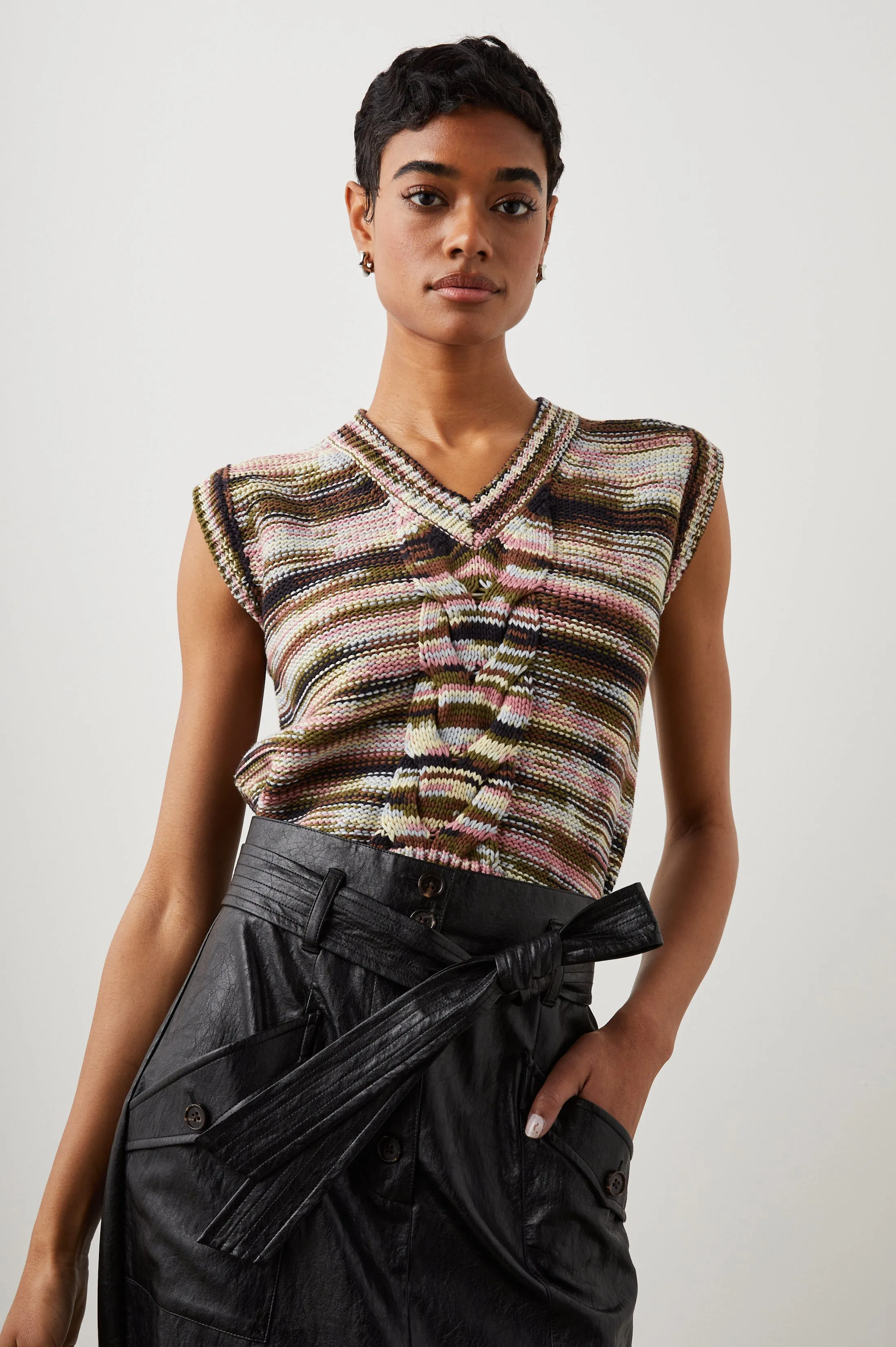 BRIXTON VEST - FOREST SPACE DYE sold by Rails product image thumbnail 4