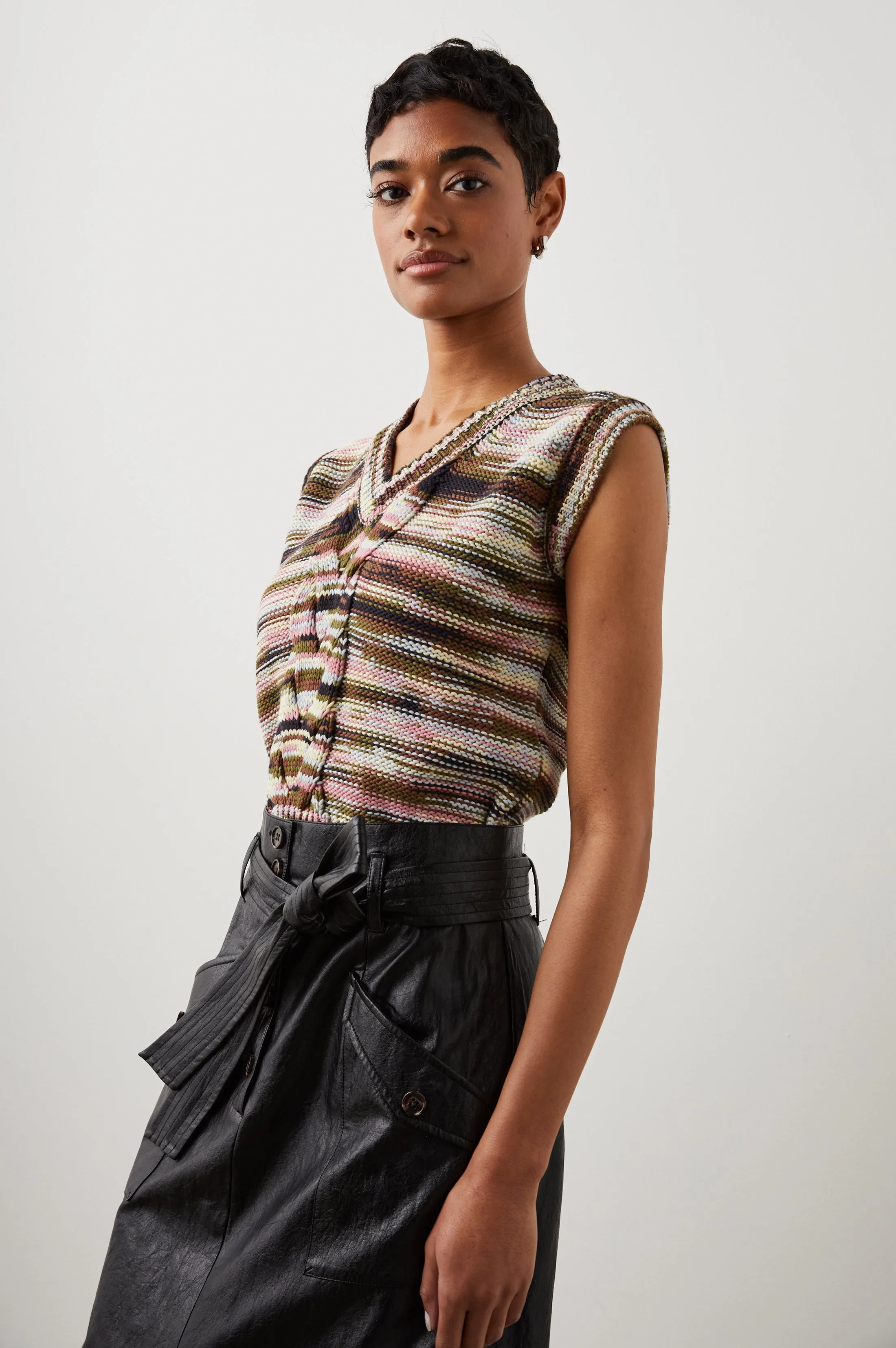 BRIXTON VEST - FOREST SPACE DYE sold by Rails product image thumbnail 5