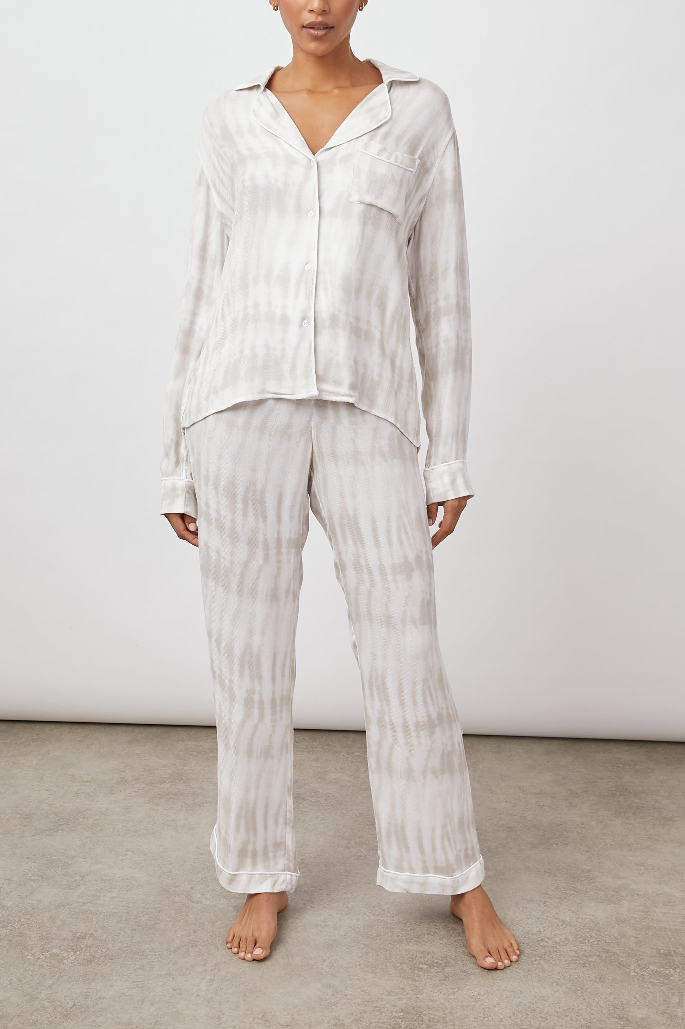 CLARA PAJAMA SET - IVORY CREAM TIDE sold by Rails