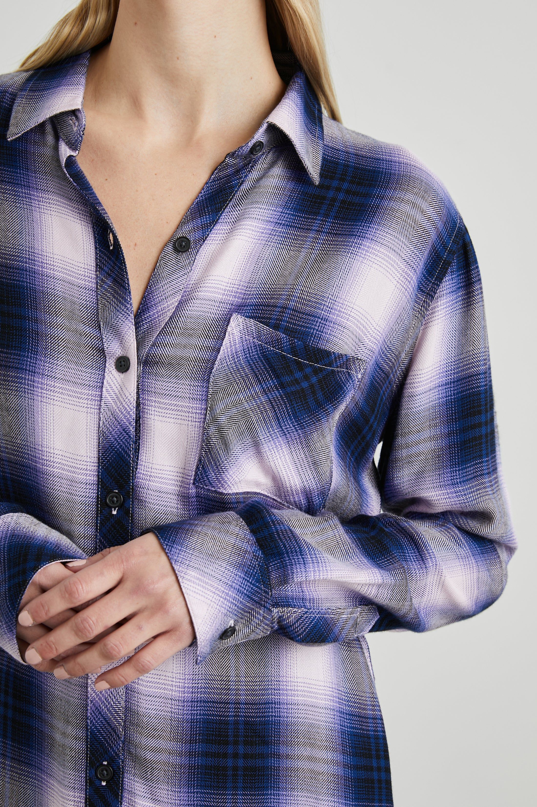 HUNTER SHIRT - ORCHID NAVY sold by Rails product image thumbnail 2