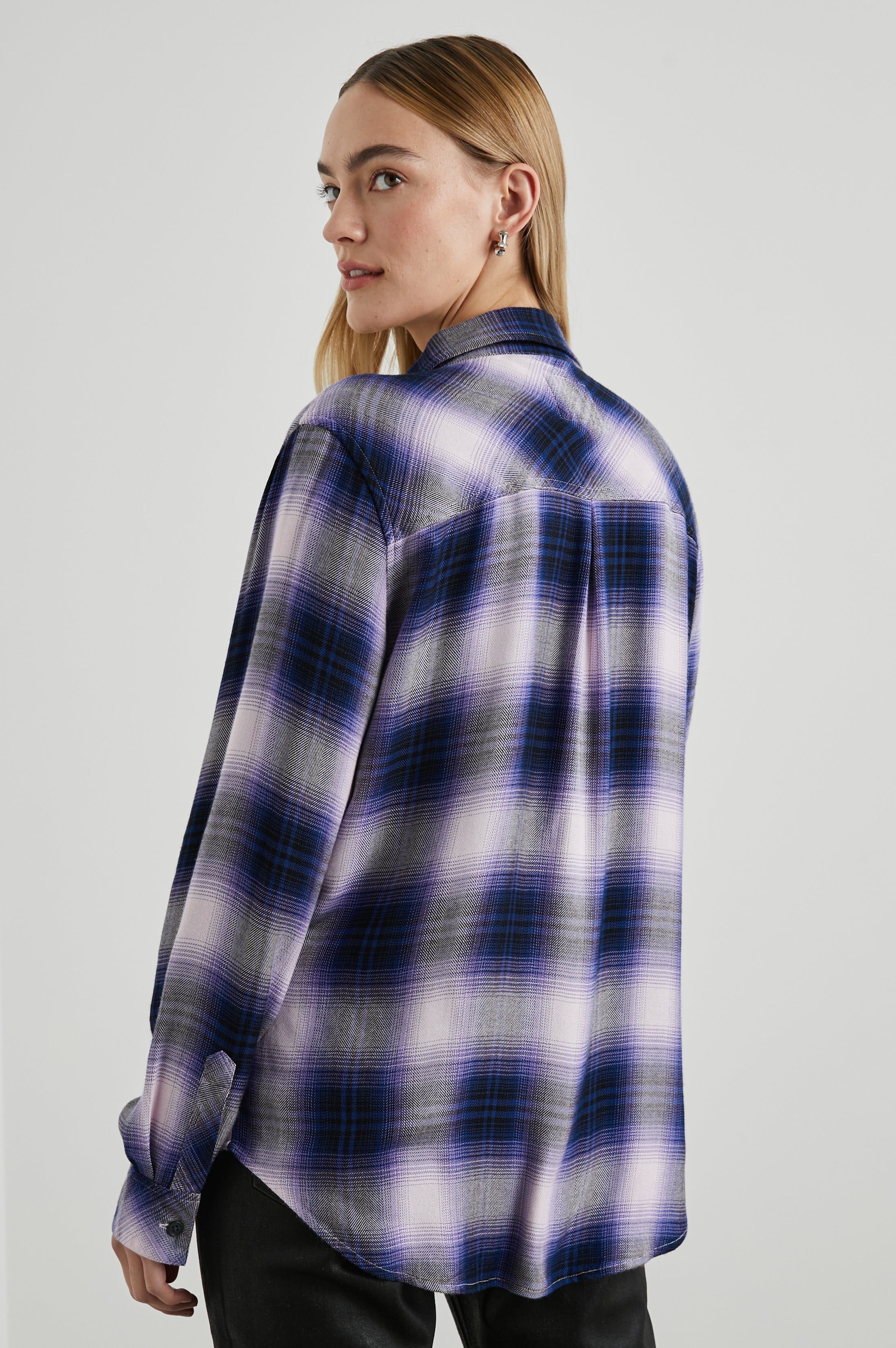 HUNTER SHIRT - ORCHID NAVY sold by Rails product image thumbnail 5