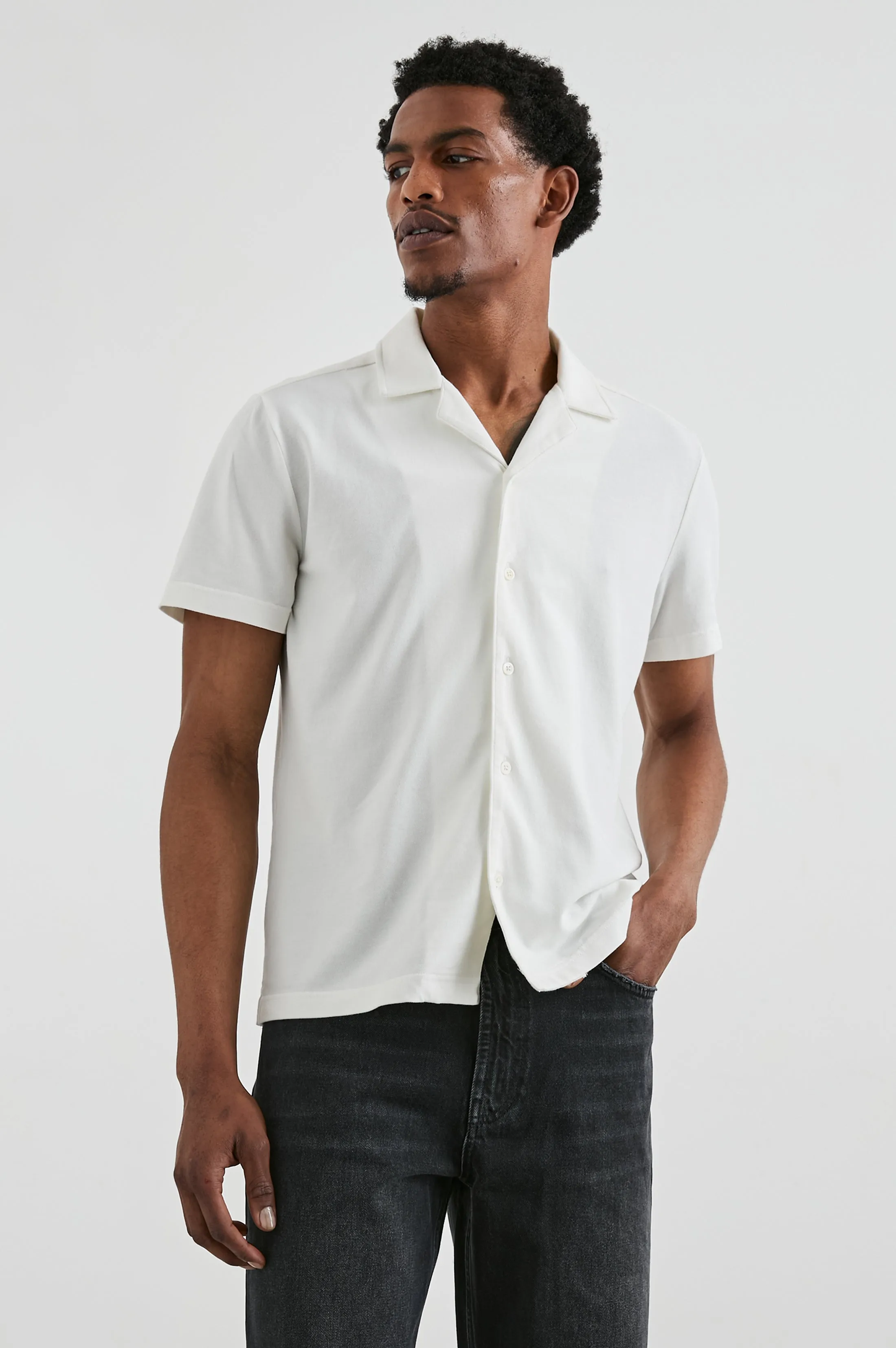 ALAIN SHIRT - DOVE sold by Rails