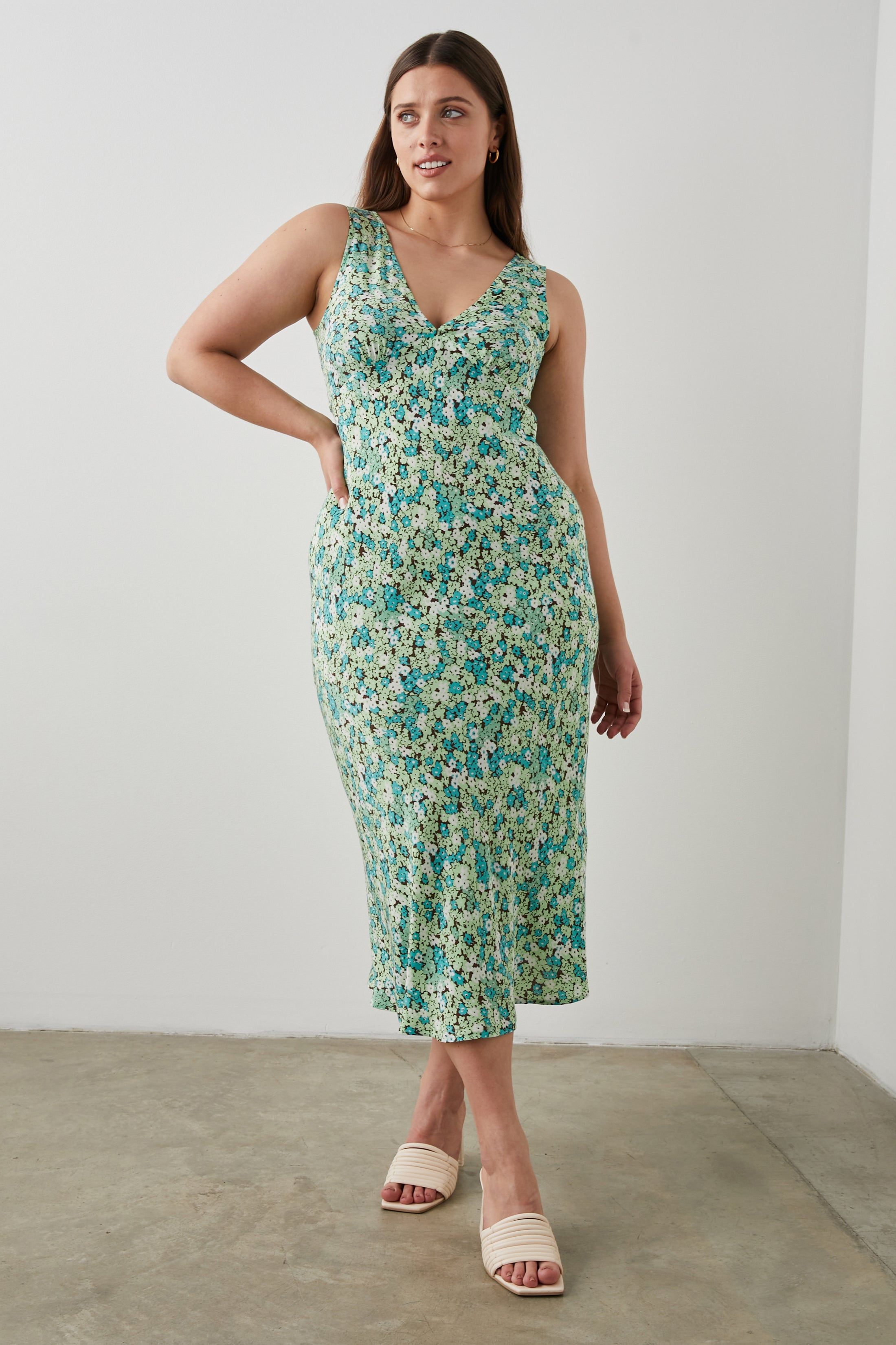 AUDRINA DRESS - EMERALD BLOOM sold by Rails product image thumbnail 8