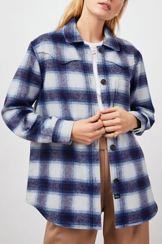 TRIPP SHIRT JACKET - AZURE SAPPHIRE sold by Rails