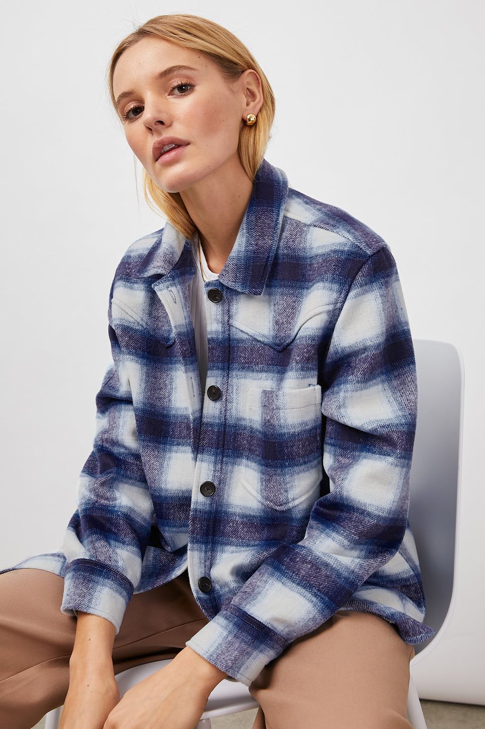 TRIPP SHIRT JACKET - AZURE SAPPHIRE sold by Rails product image thumbnail 4