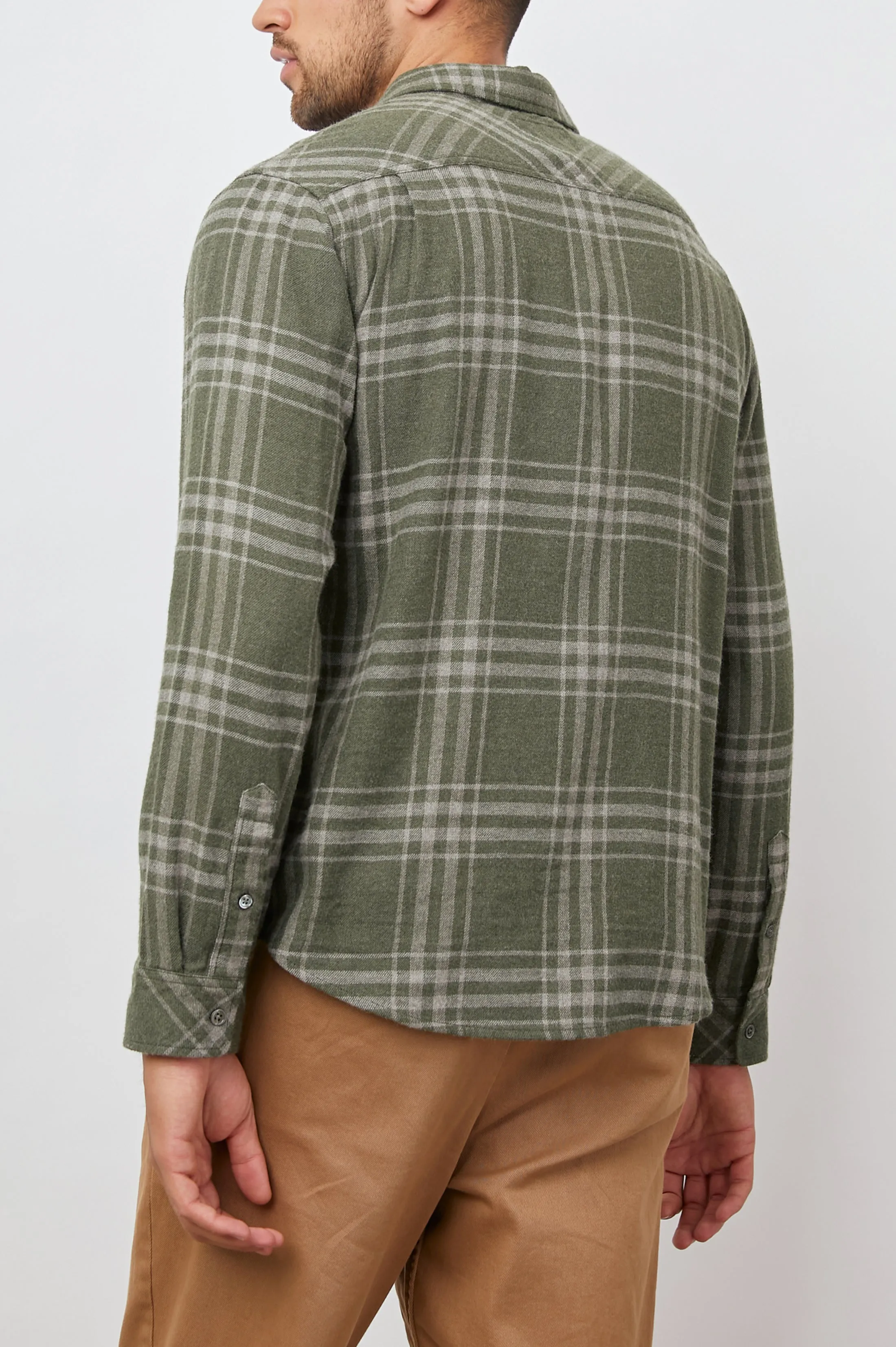 LENNOX SHIRT - CONCRETE MOSS MELANGE sold by Rails product image thumbnail 3