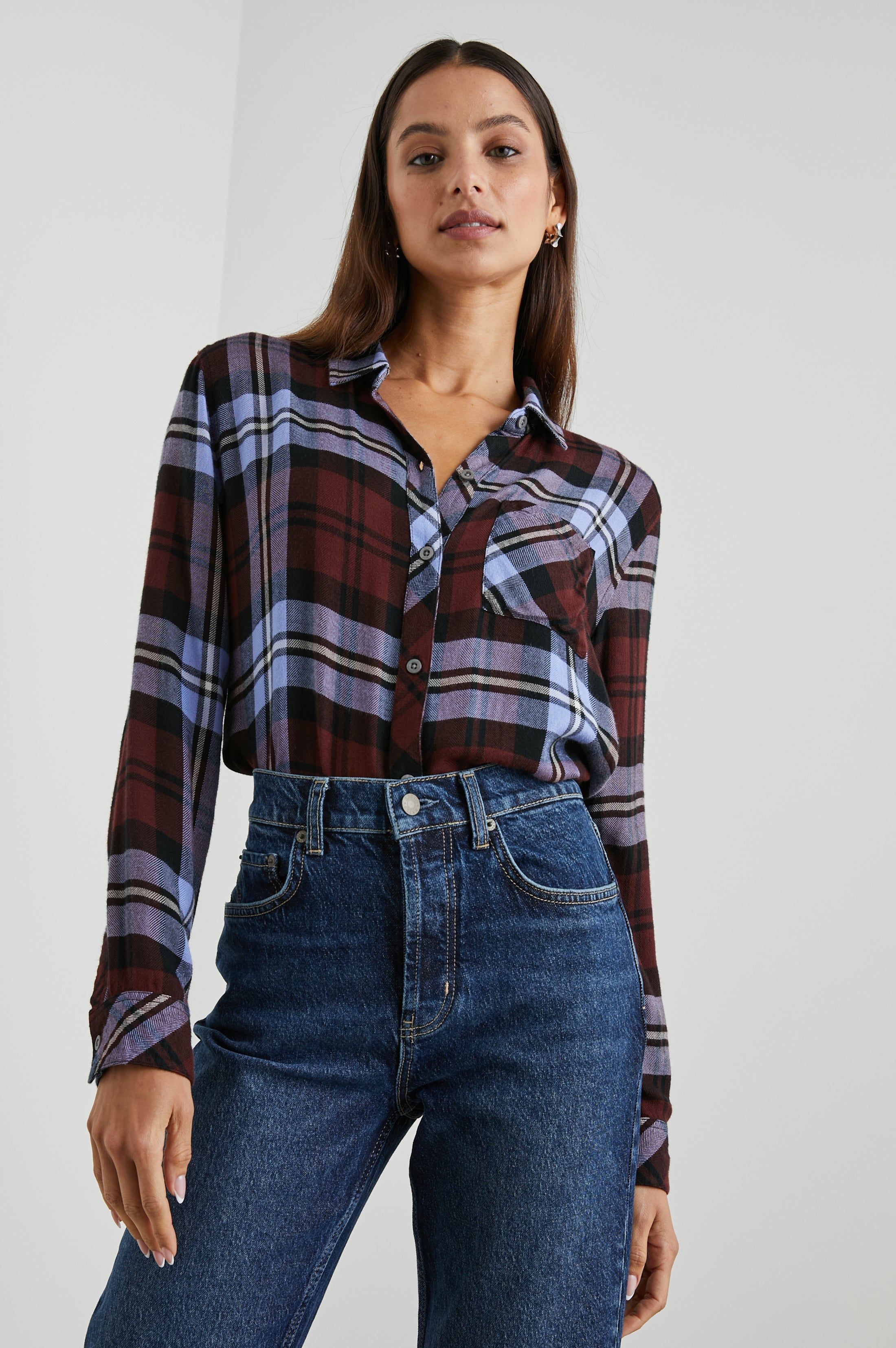 HUNTER SHIRT - MULBERRY PLUM sold by Rails product image thumbnail 4