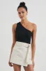 DEANNA SKIRT - VINTAGE ECRU CONTRAST STITCH sold by Rails