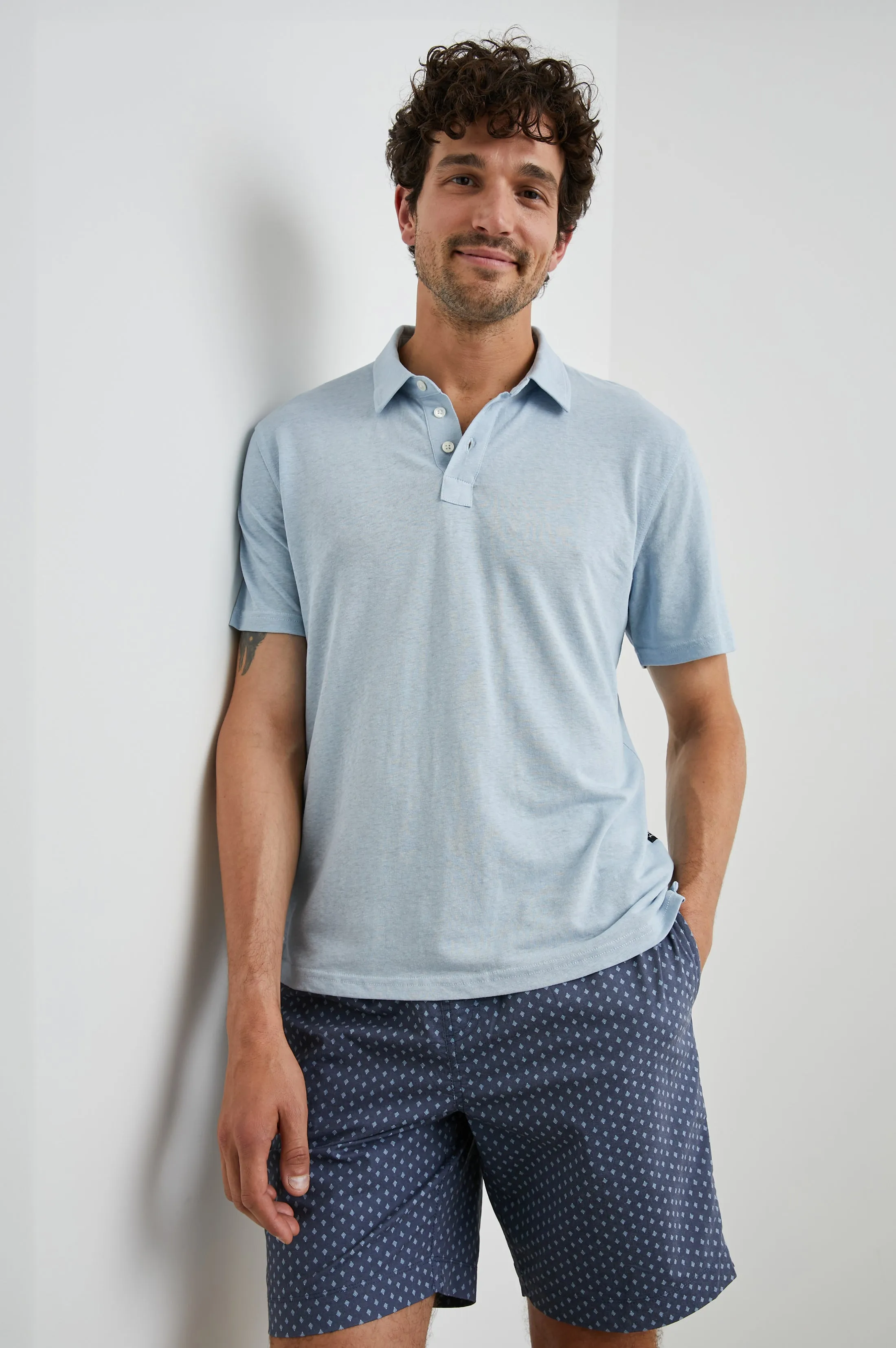 LEVANT POLO SHIRT - CIELO sold by Rails