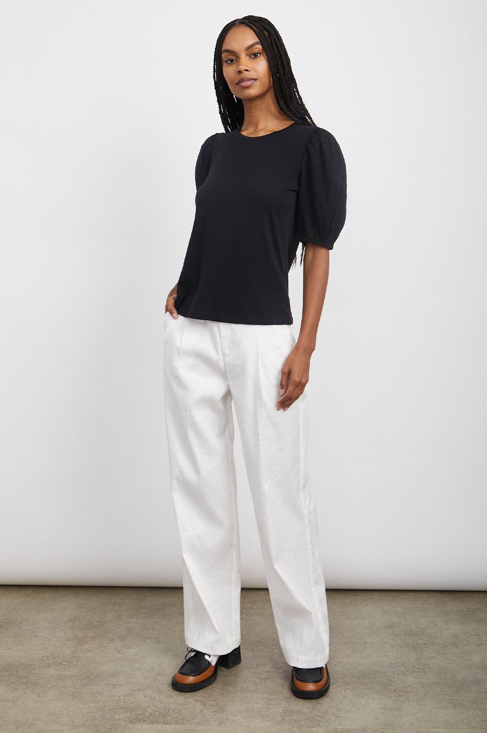 LIZA TOP - BLACK PINTUCK sold by Rails product image thumbnail 3