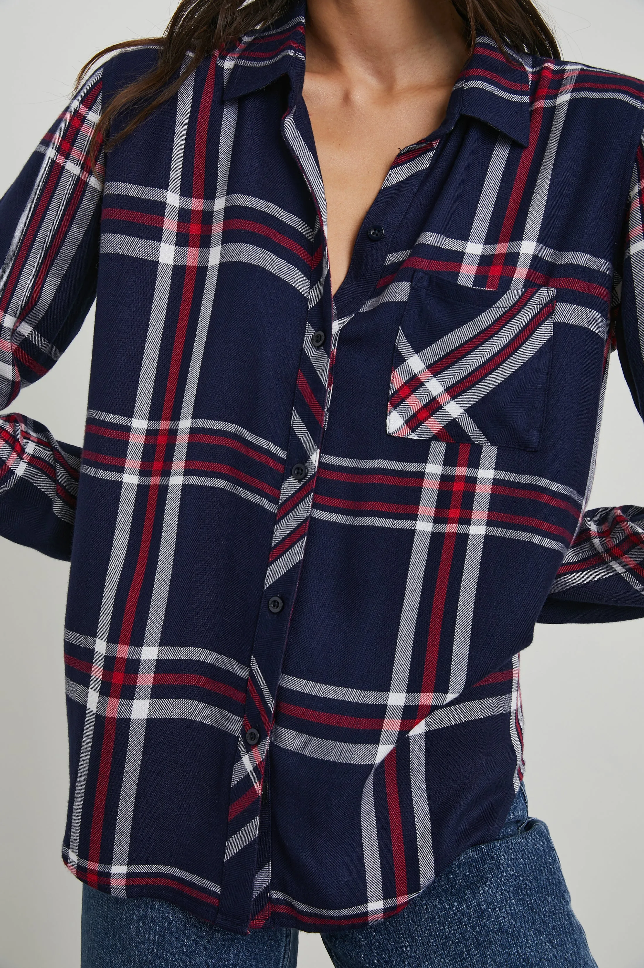 HUNTER SHIRT - PATRIOT NAVY RED sold by Rails product image thumbnail 5