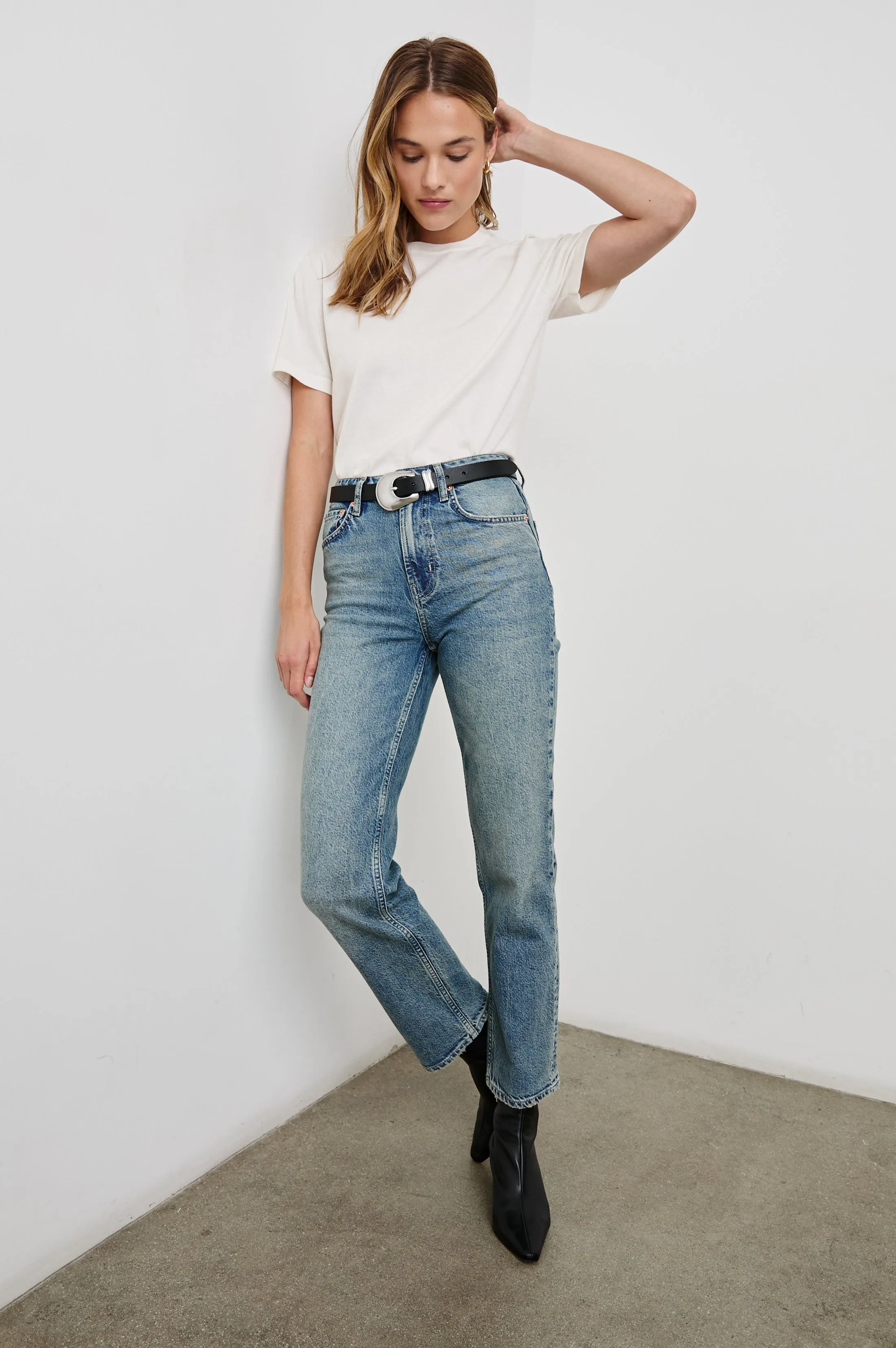 COTTON CASHMERE T-SHIRT - WHITE sold by Rails product image thumbnail 3