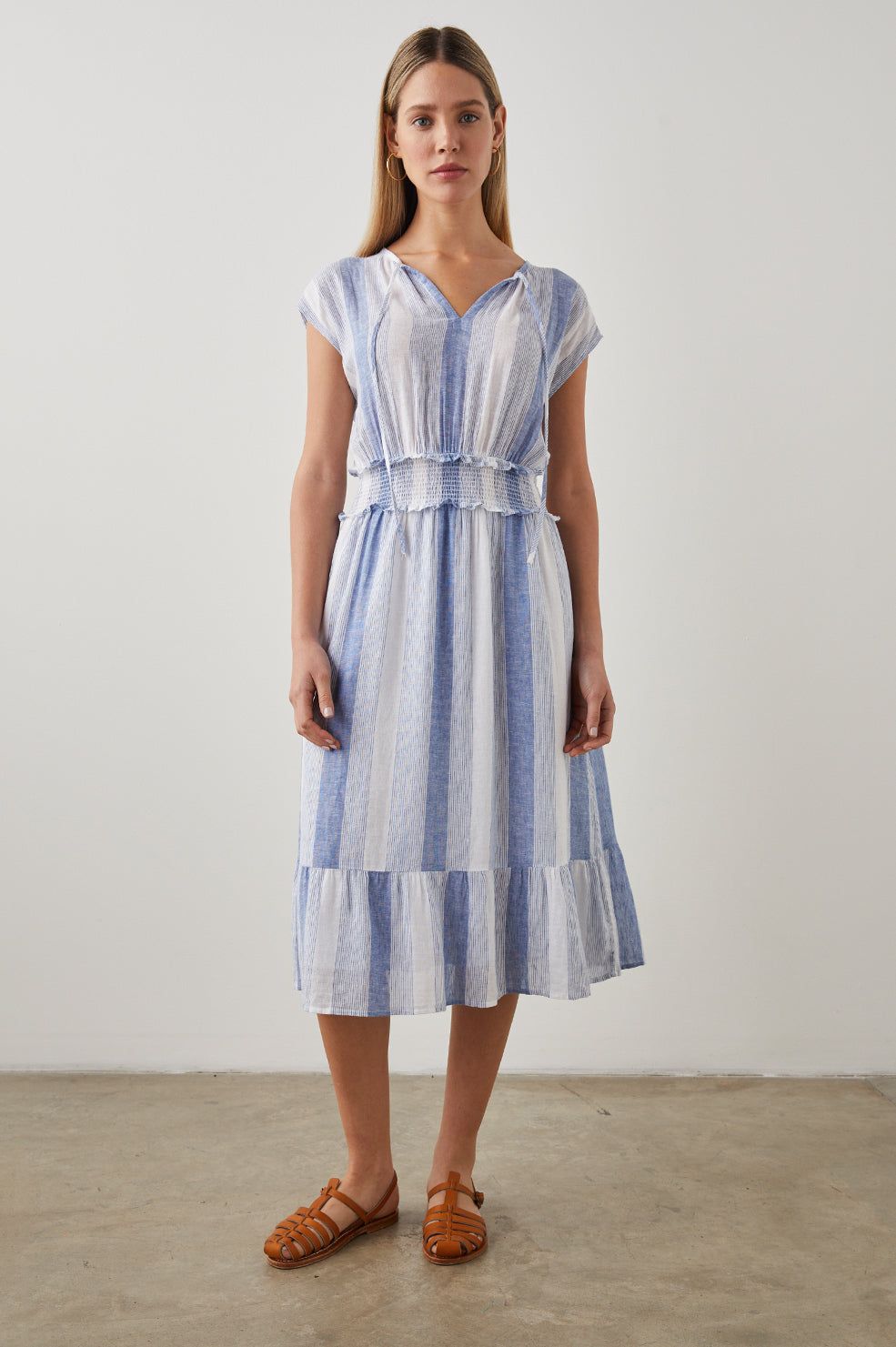 ASHLYN DRESS - NEVIS STRIPE sold by Rails